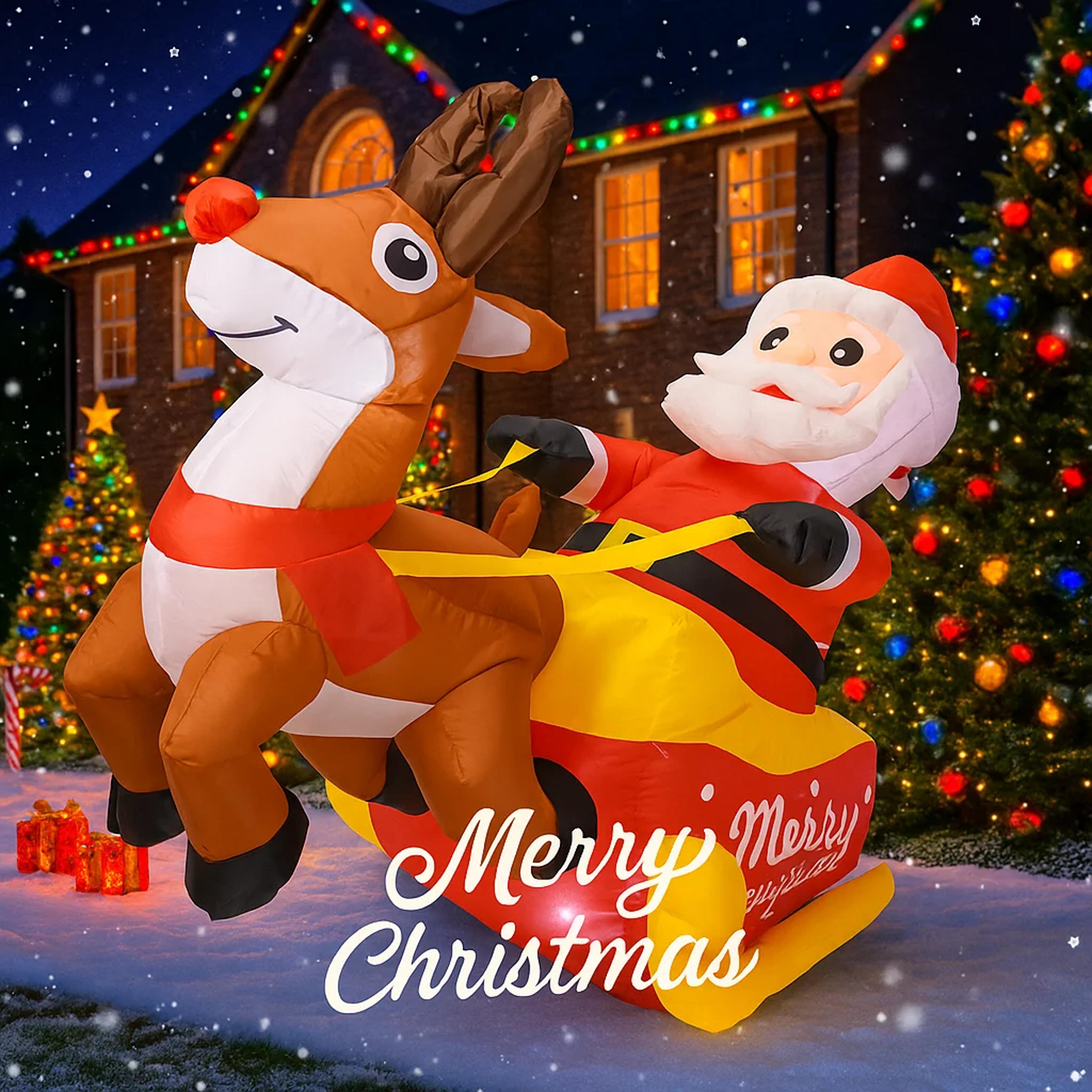 christmas home decoration ornament, claus decoration toy, xmas inflatable santa for outdoor use, holiday supplies
