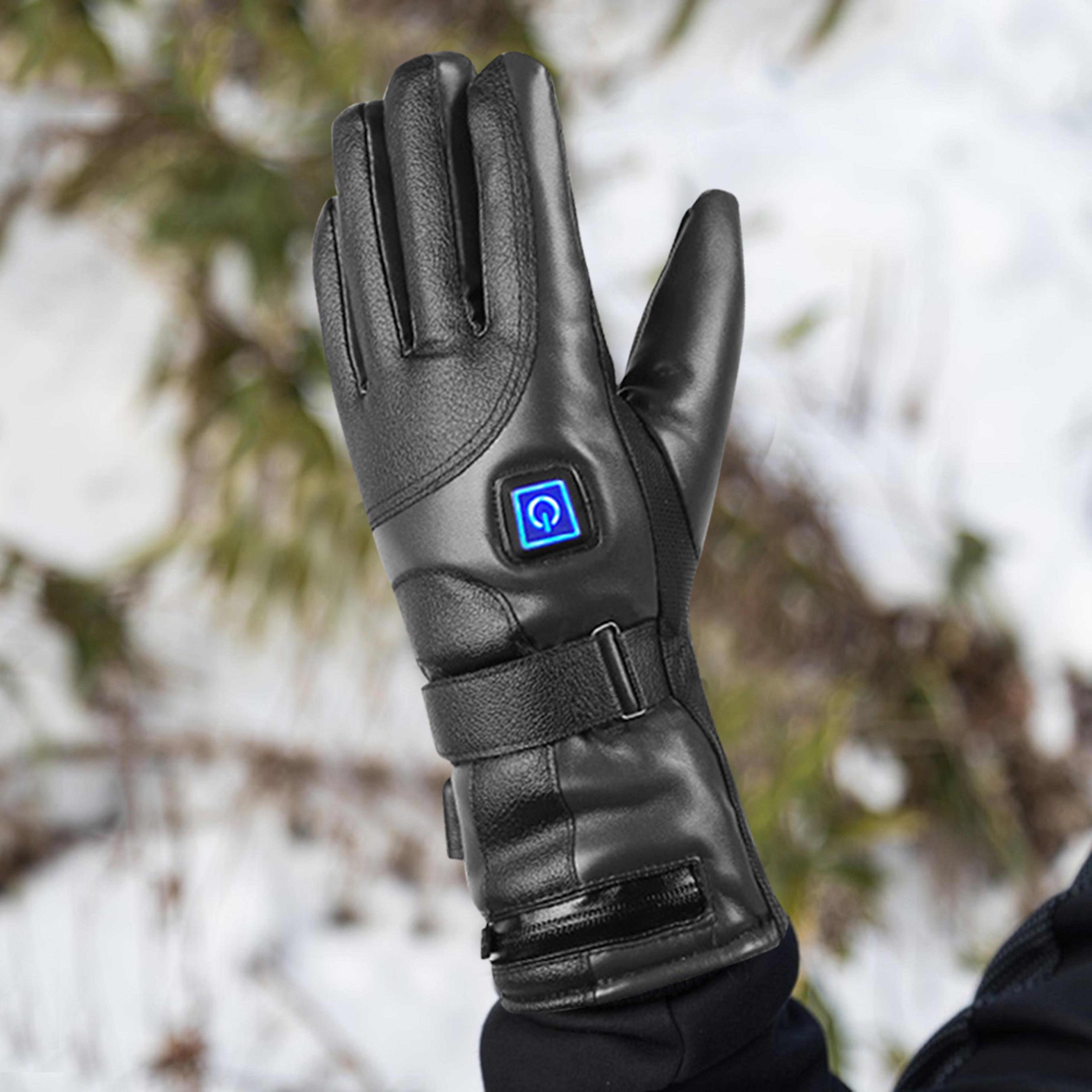rechargeable thermal heating gloves, waterproof touchscreen gloves, hand warmer for outdoor motorcycle ski cycling