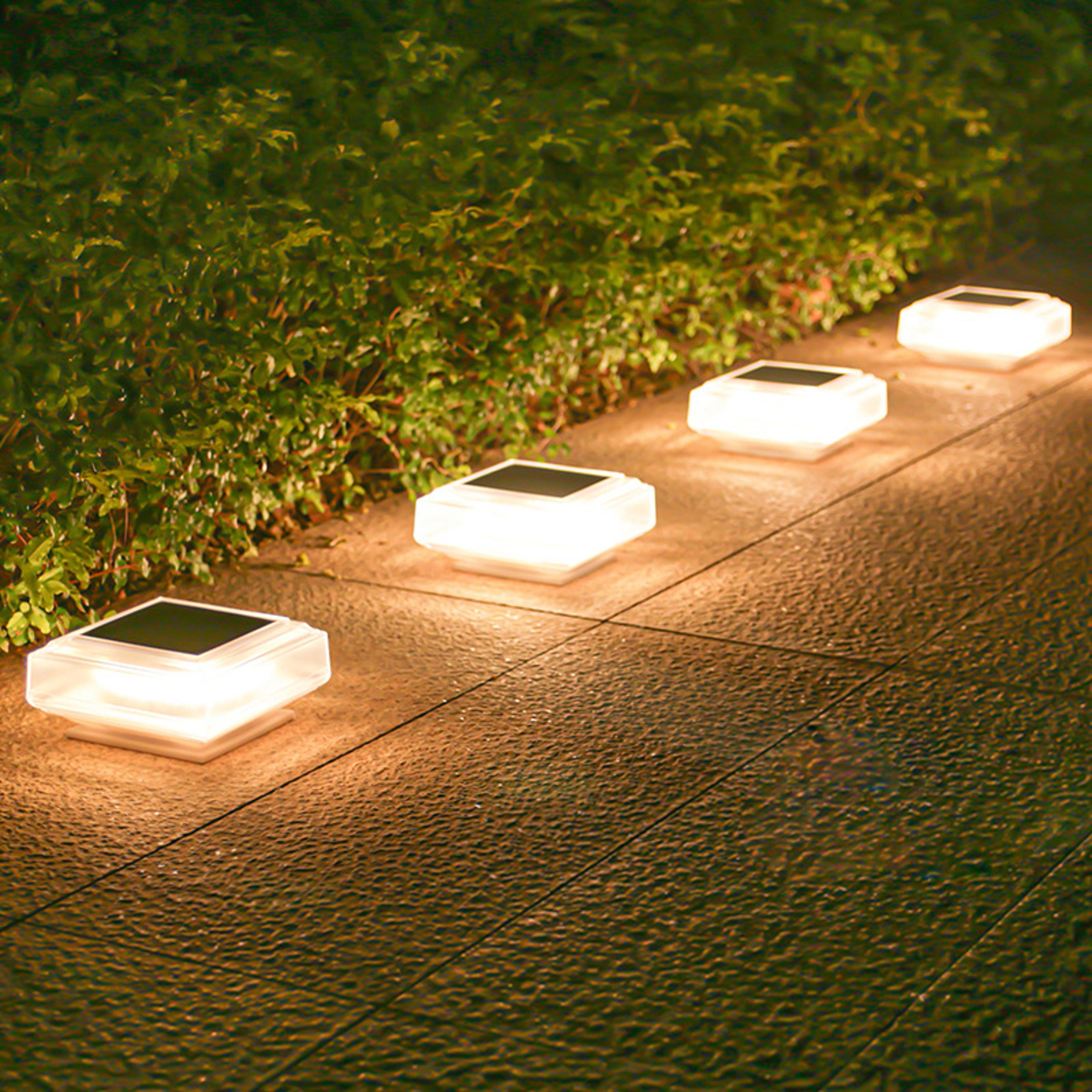 outdoor pillar cap lights, waterproof led solar post light for fence deck column lamp, garden yard