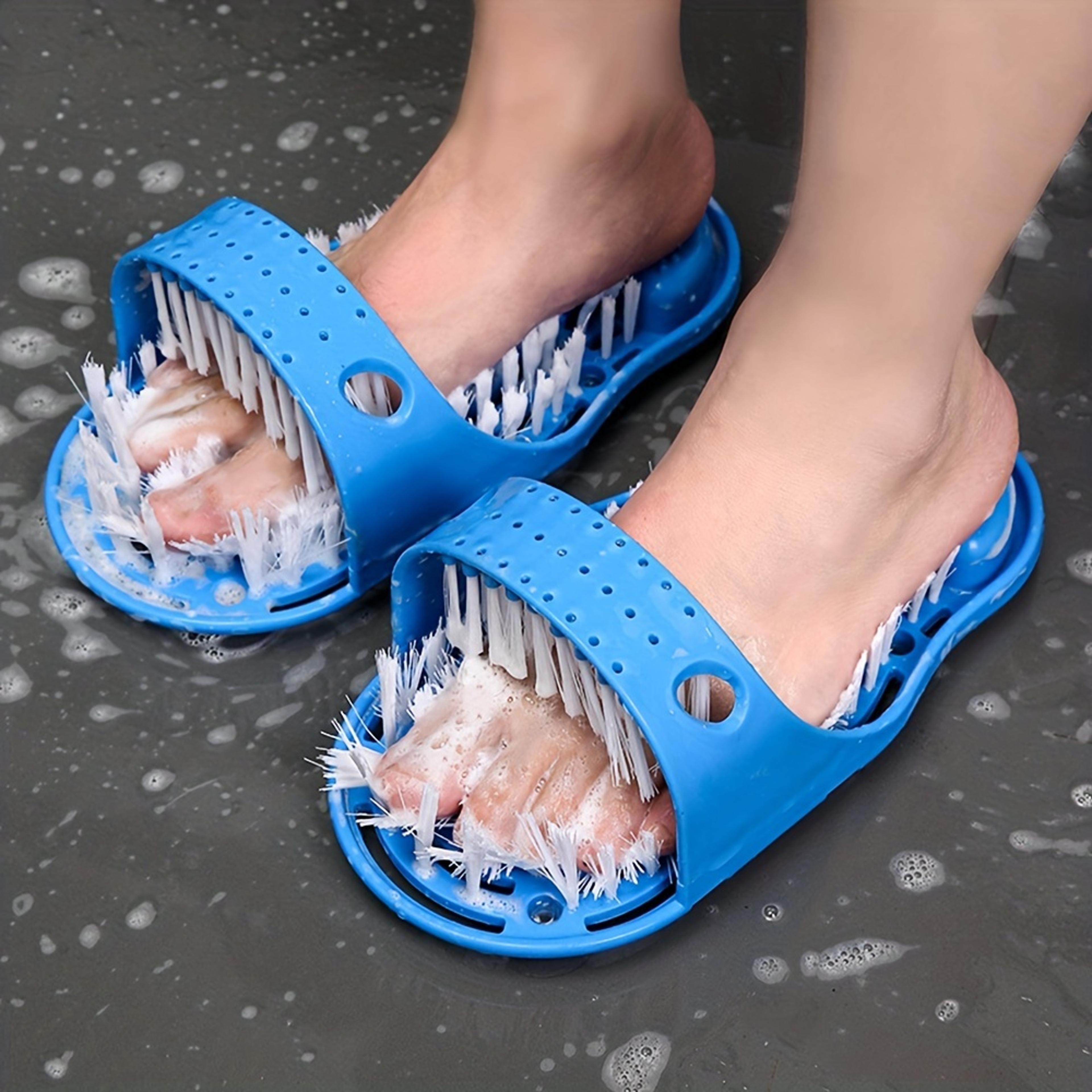 foot scrub massage brush, high reliability foot cleaner with suction cup for dead skin removal in the shower