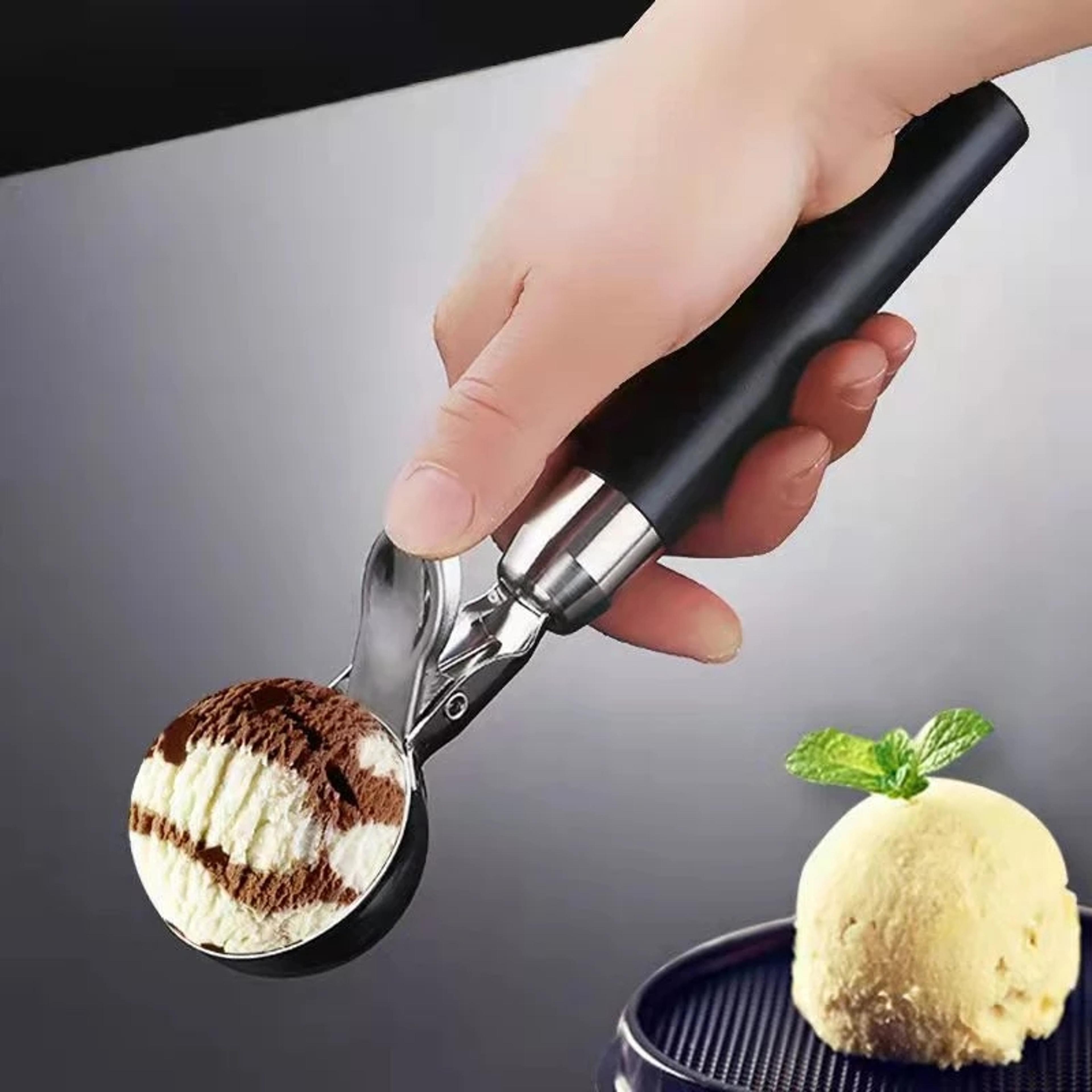 ice cream spoon, premium stainless steel scoop, trigger gelatos spoon, frozen yogurt, kitchen accessories