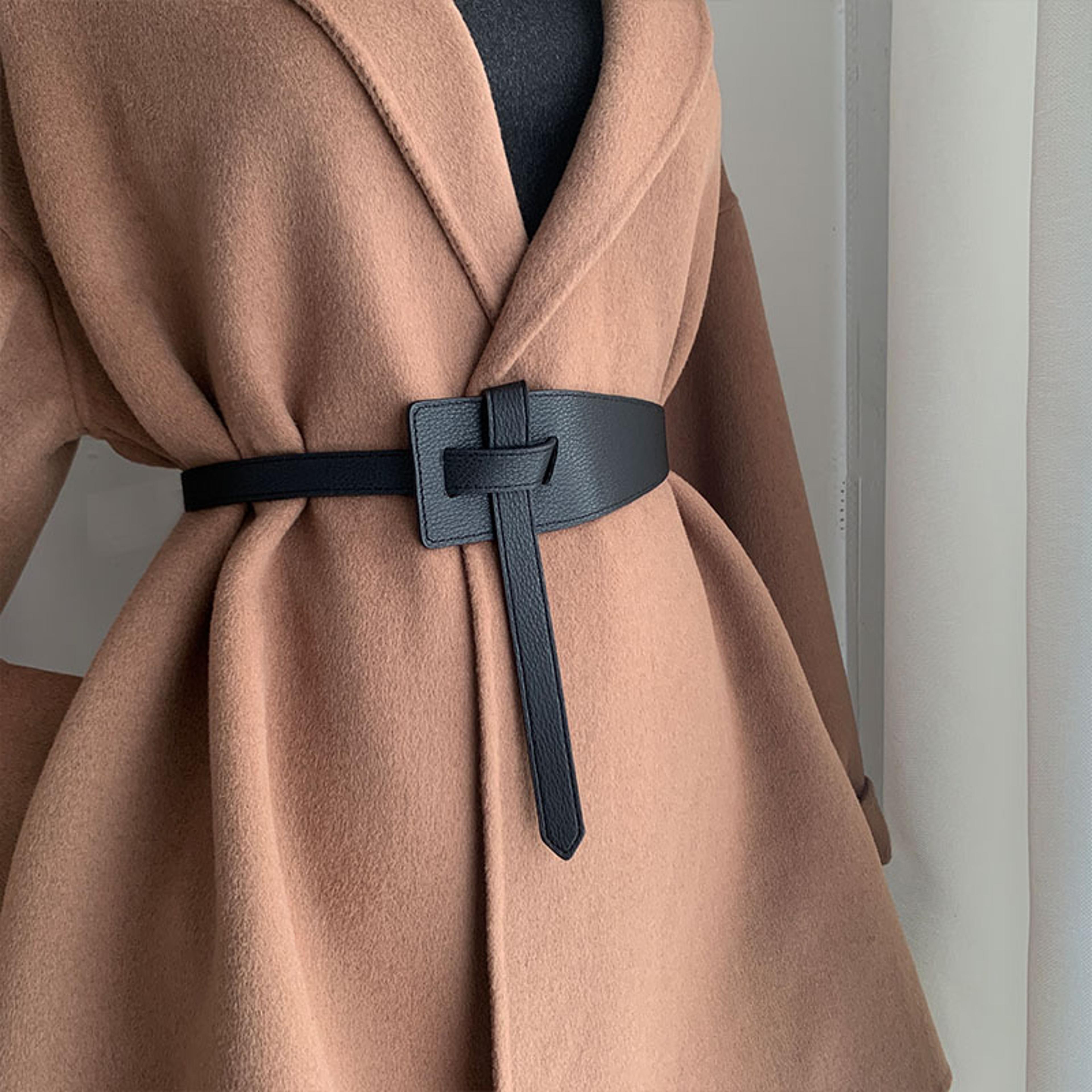 knot soft pu leather, designer belts for women high quality, female waist wide coat corset belt