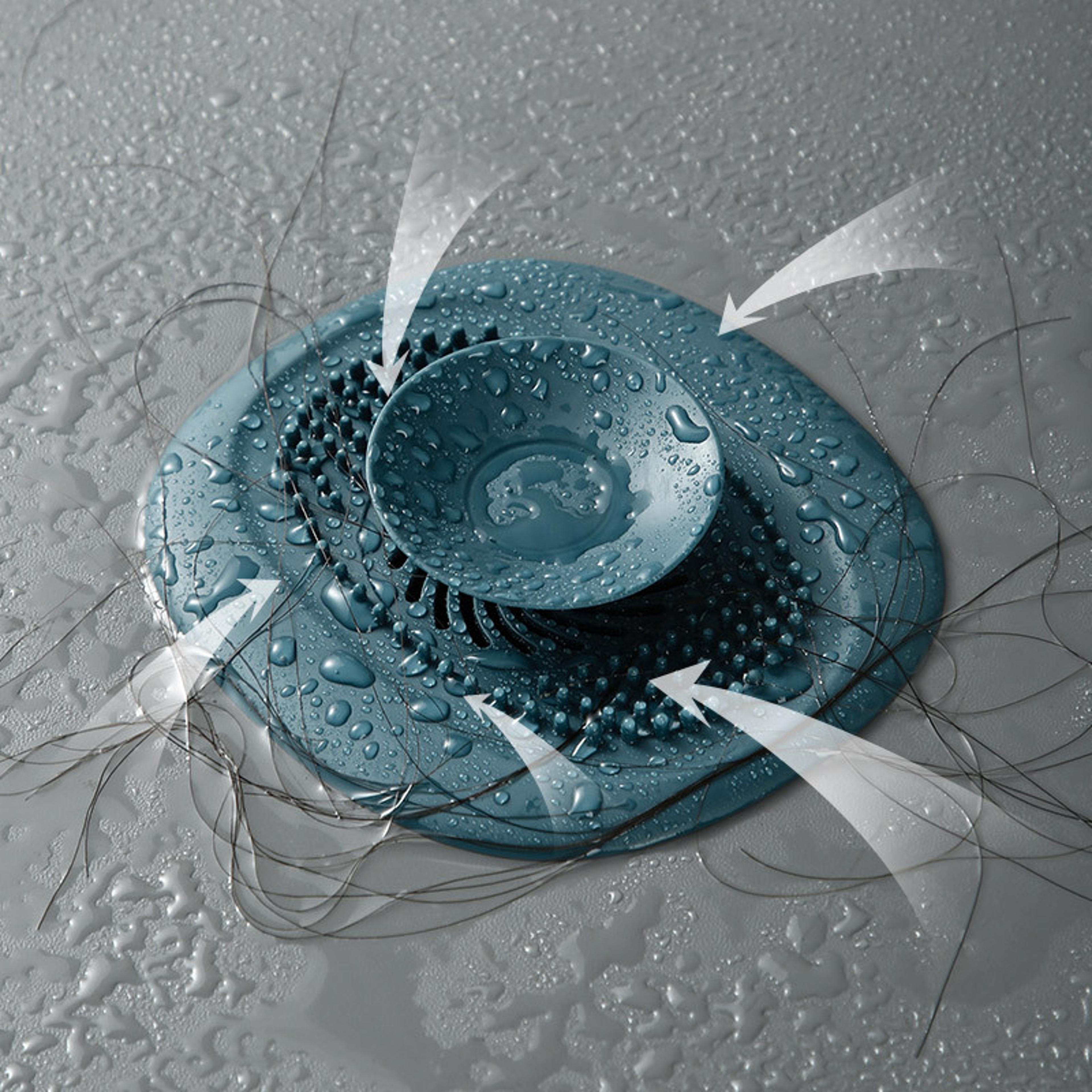 shower floor drain cover, bathroom hair catcher stopper filter, anti-clogging drain strainer, kitchen sink