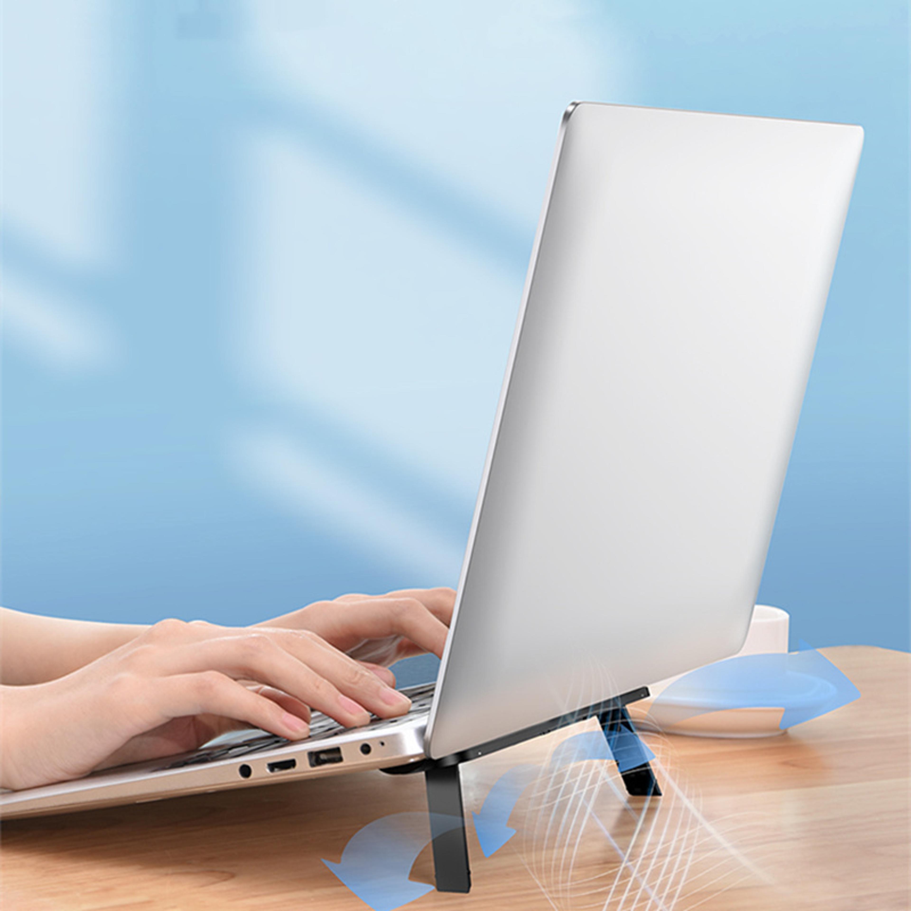invisible laptop bracket stand, universal riser stand for macbook, lenovo, samsung cooling pad