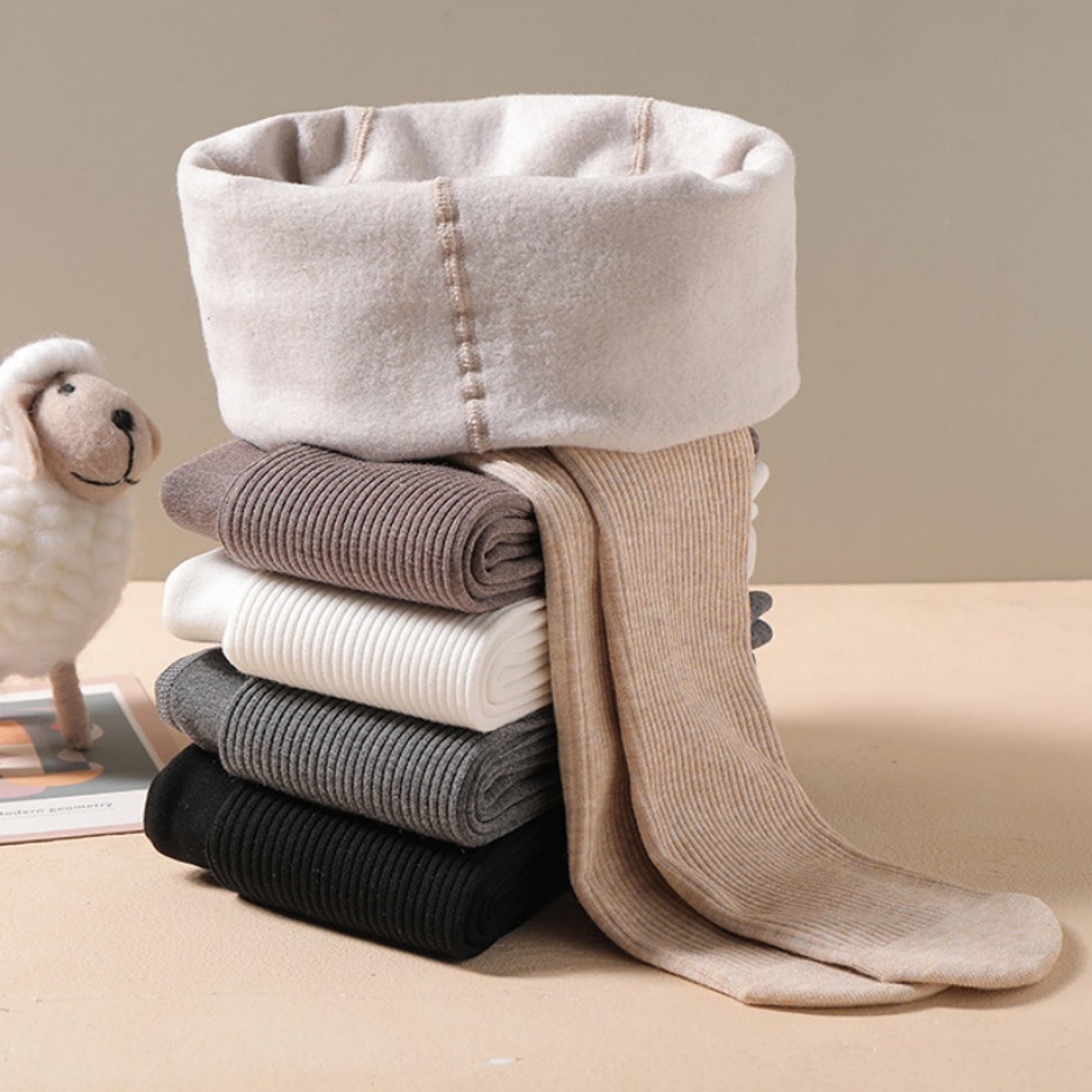 winter thick warm kids girls pantyhose, keep warm plush children's tights, outdoor leggings for girls