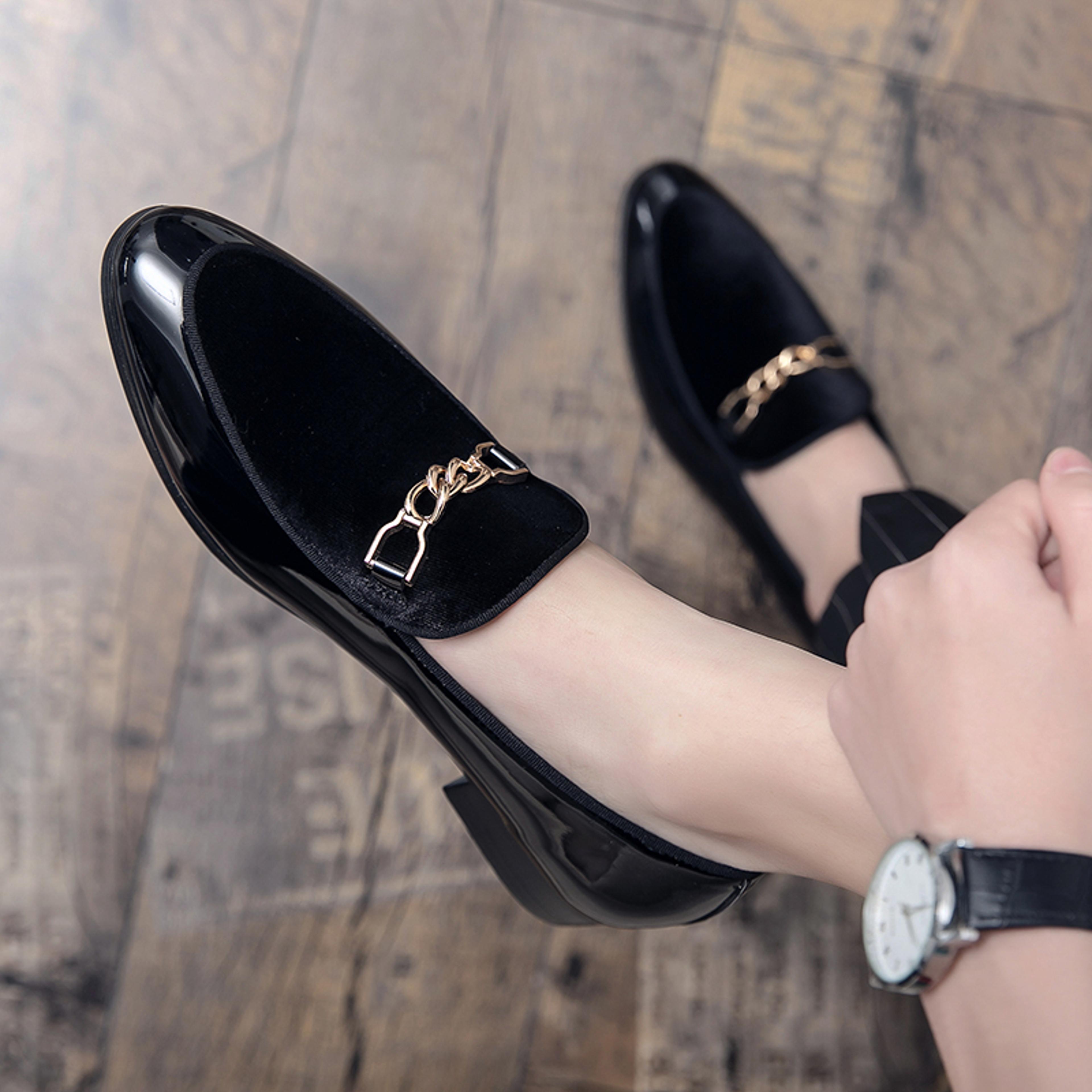 men casual dress shoes, luxury design suede loafers, black blue red monk strap shoes for nightclub