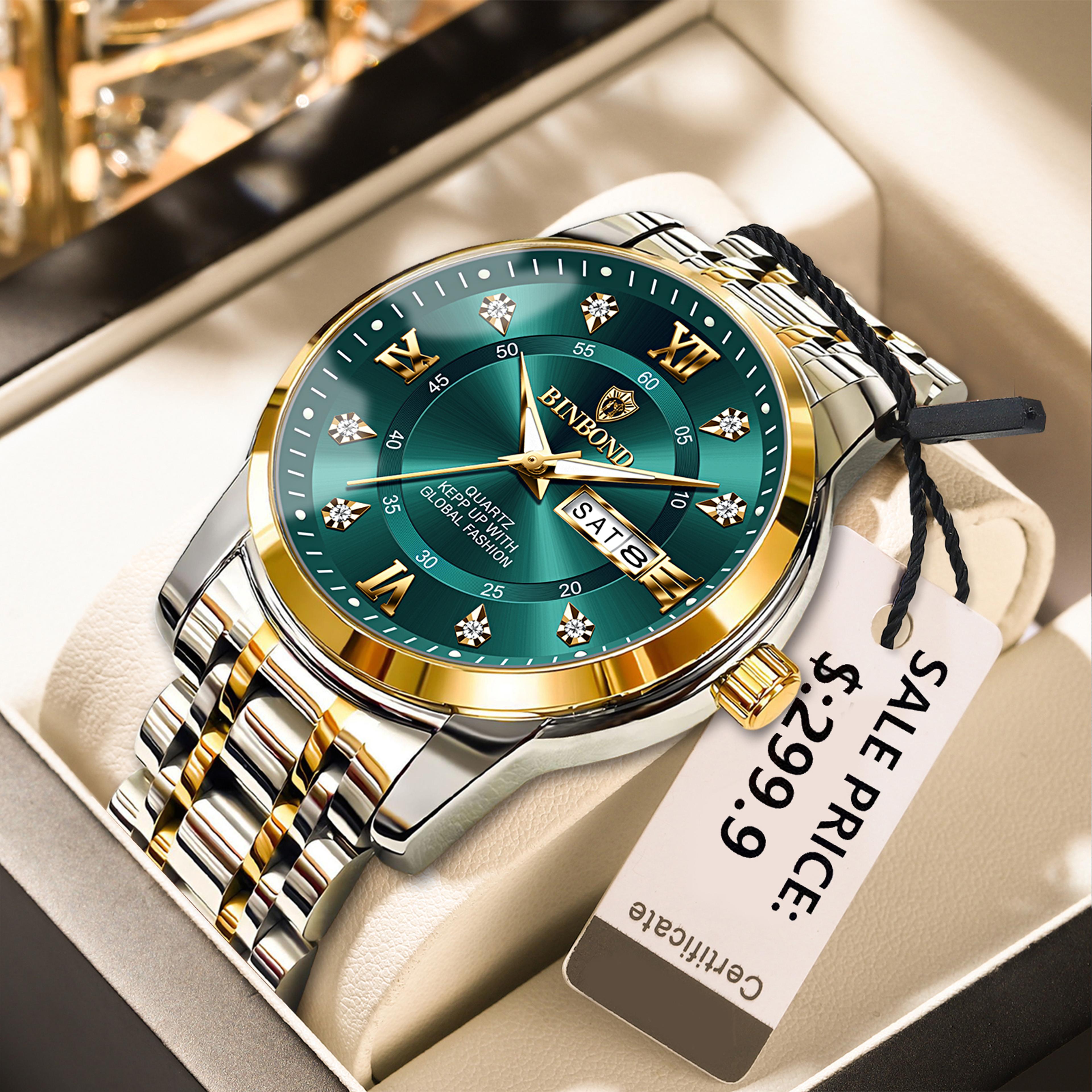 men waterproof luxury diver watch, quartz wristwatch, sport date clock top brand fashion watch