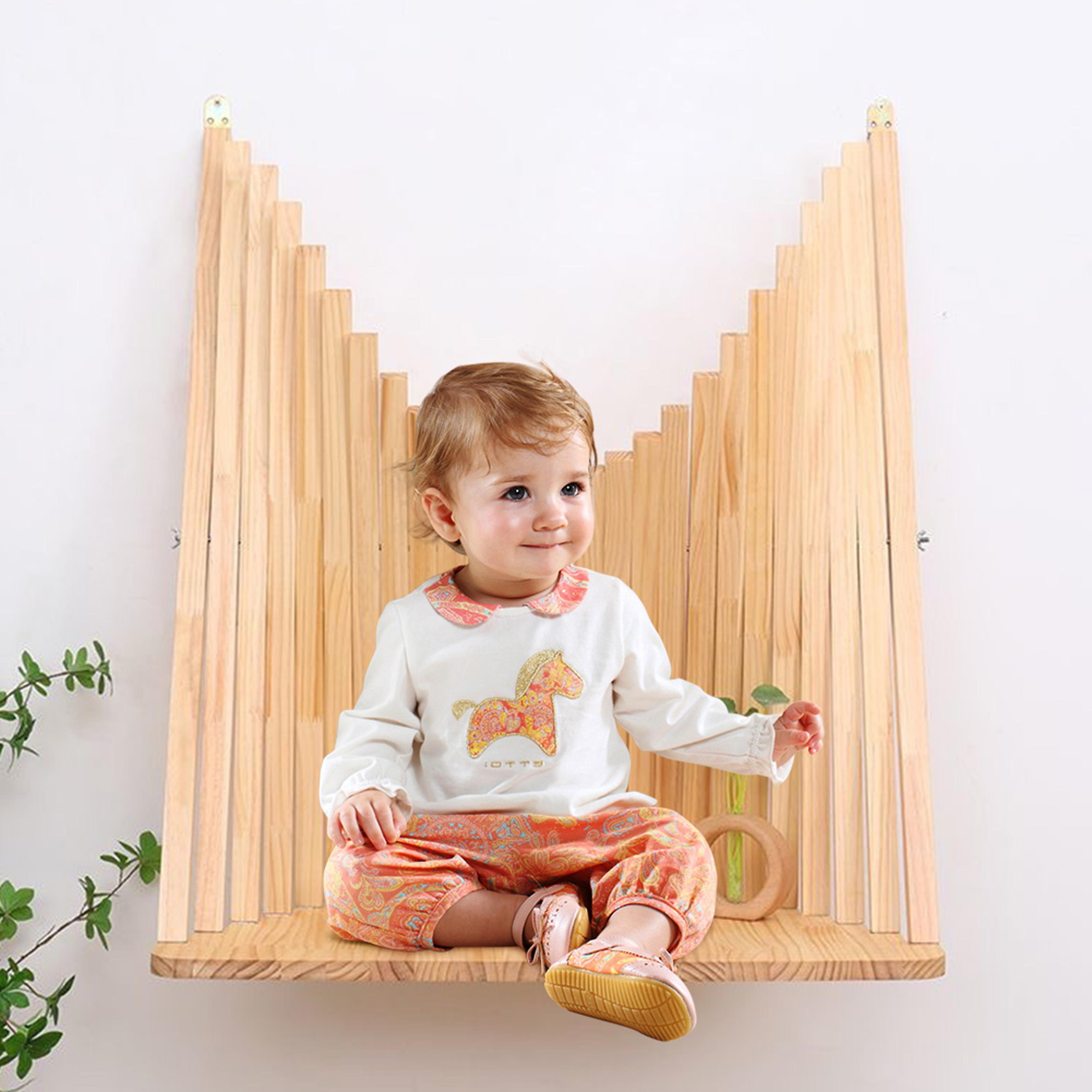 solid wood wall mounted folding desk, creative hanging wall table for computer use