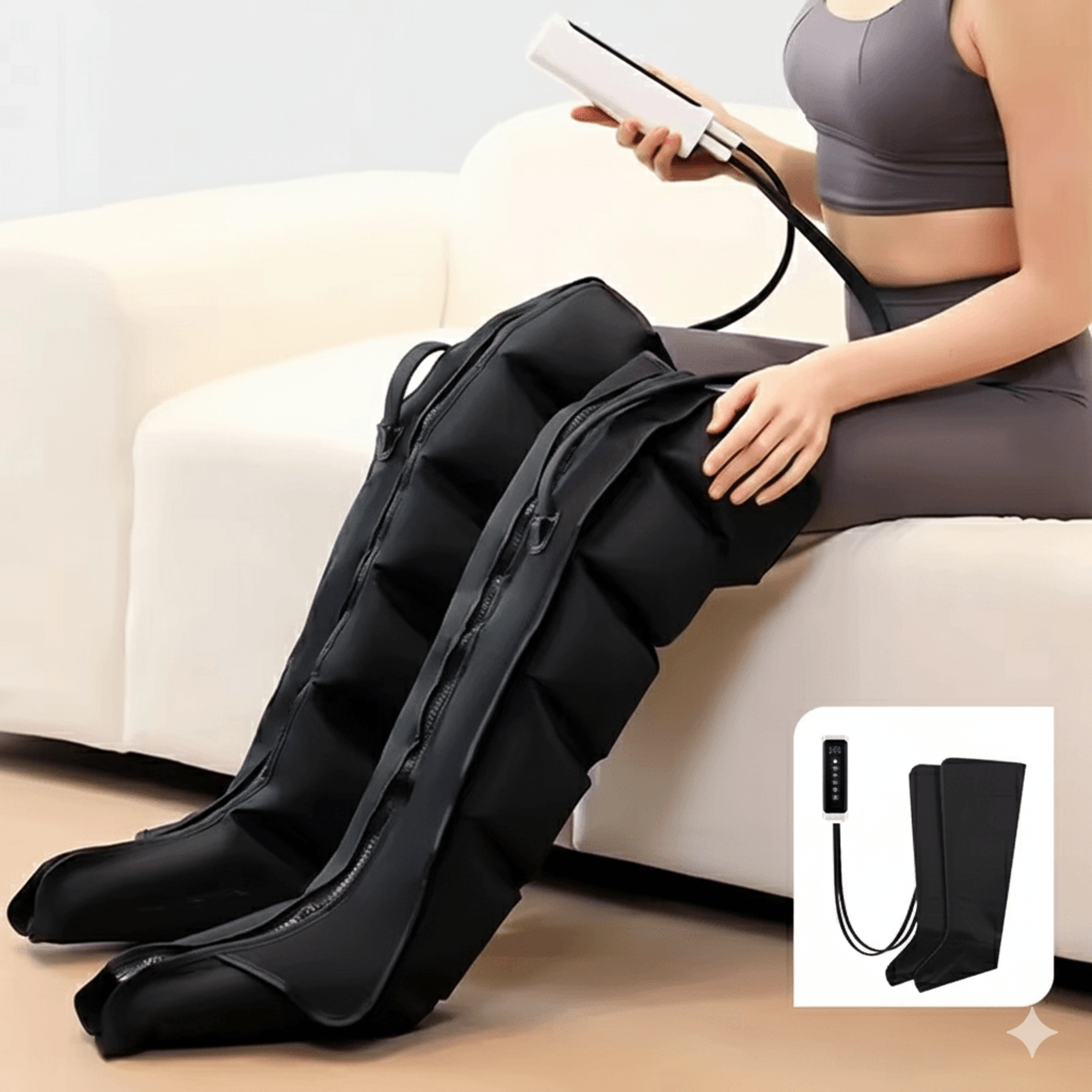 foot massage boots, air pressure leg massager, kneading calf deep relaxation with remote control