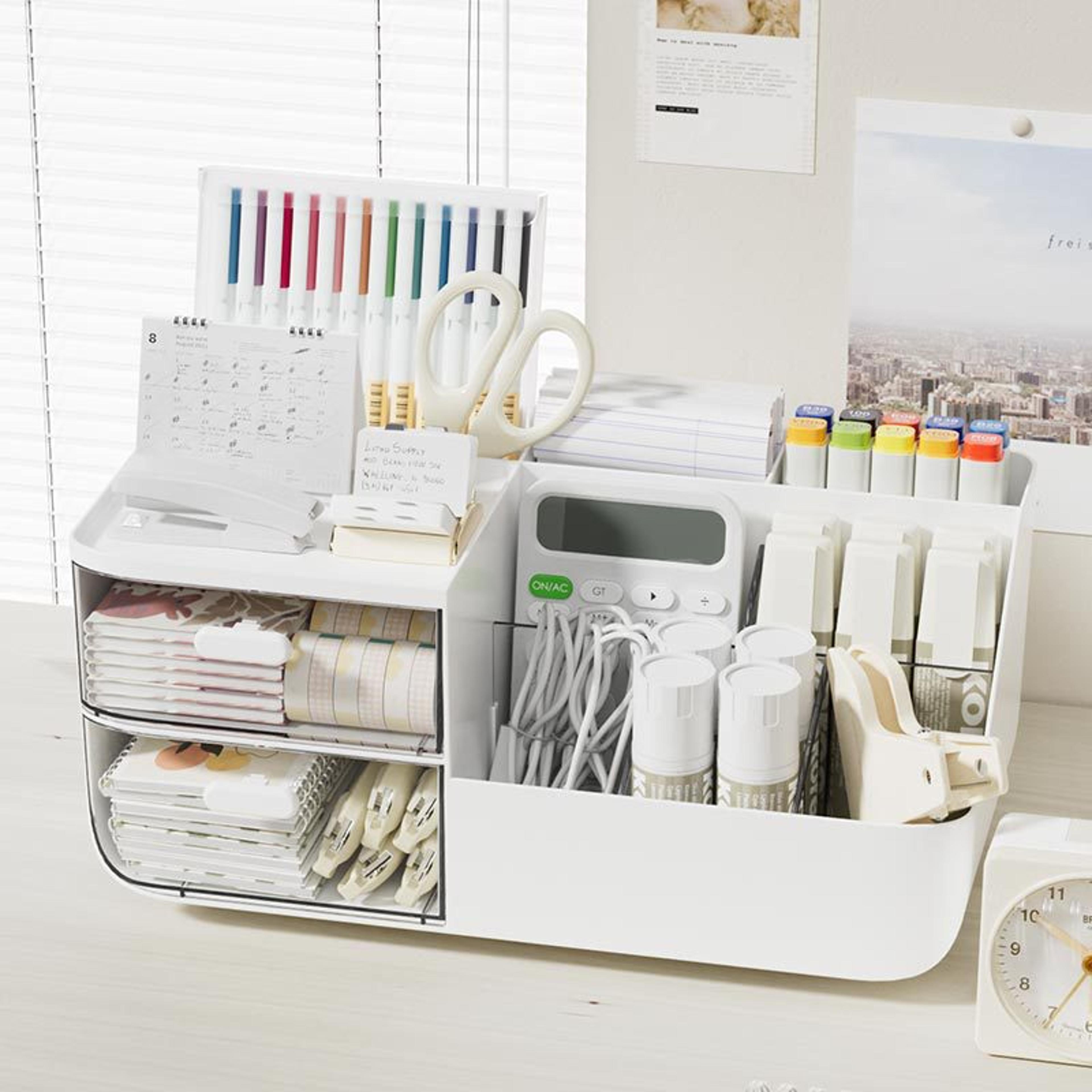 cosmetics desktop storage box, cute drawer-type box, office stationery, desk organizer