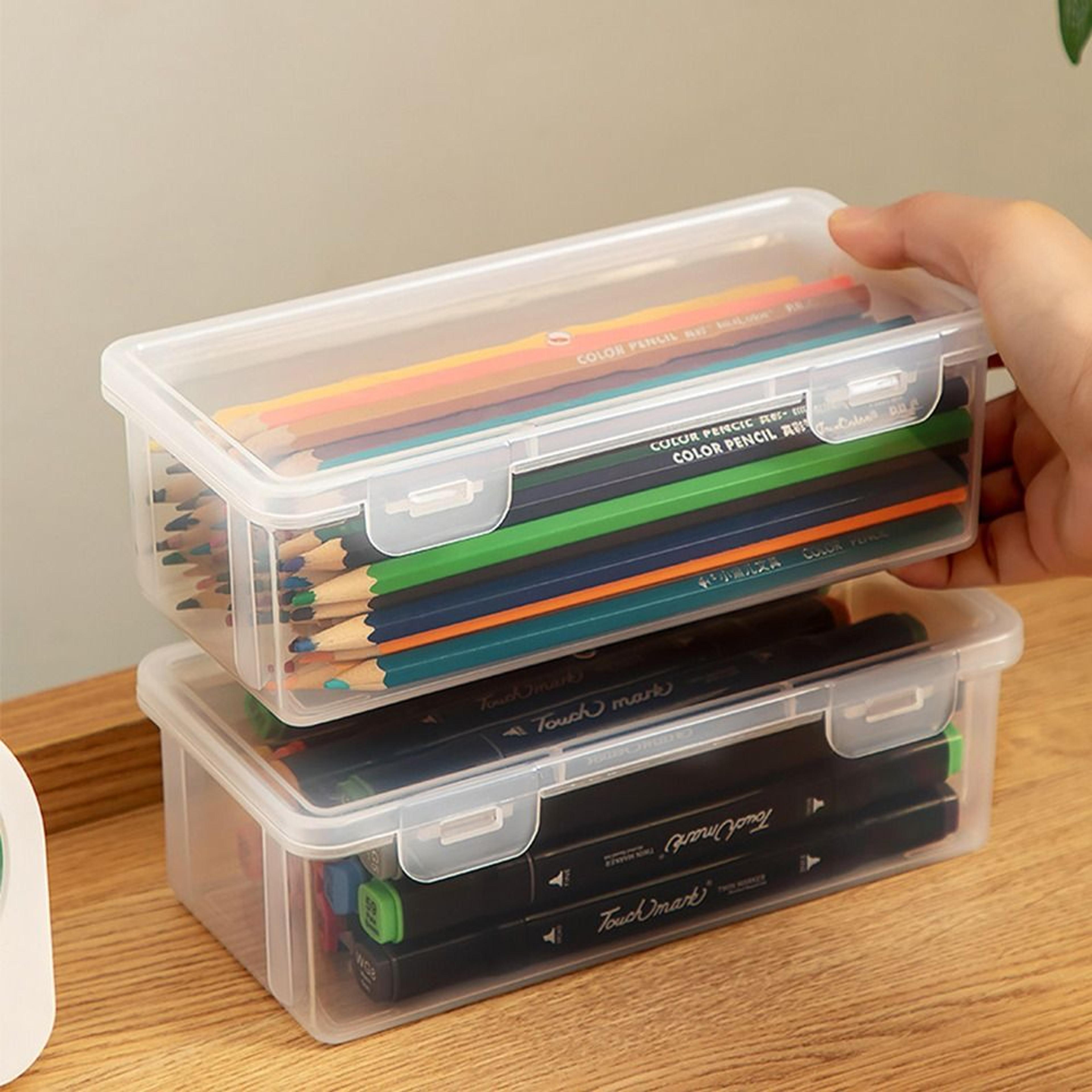 desktop organizer for office stationary supplies, portable pencil case, storage box, mark pen box, stationery case