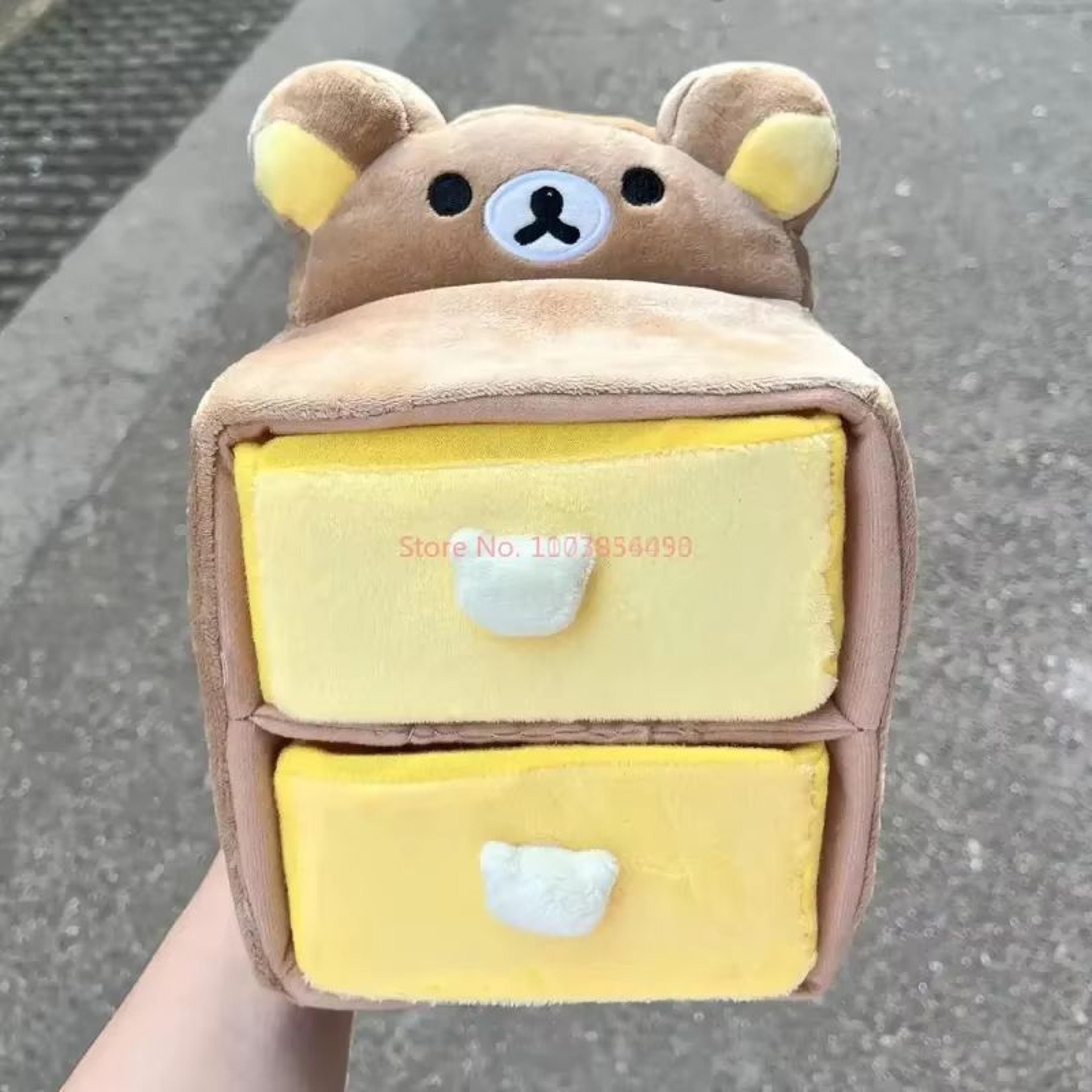 fun cartoon relaxed bear storage box, desk organizer, girlfriend gift, compartment drawer