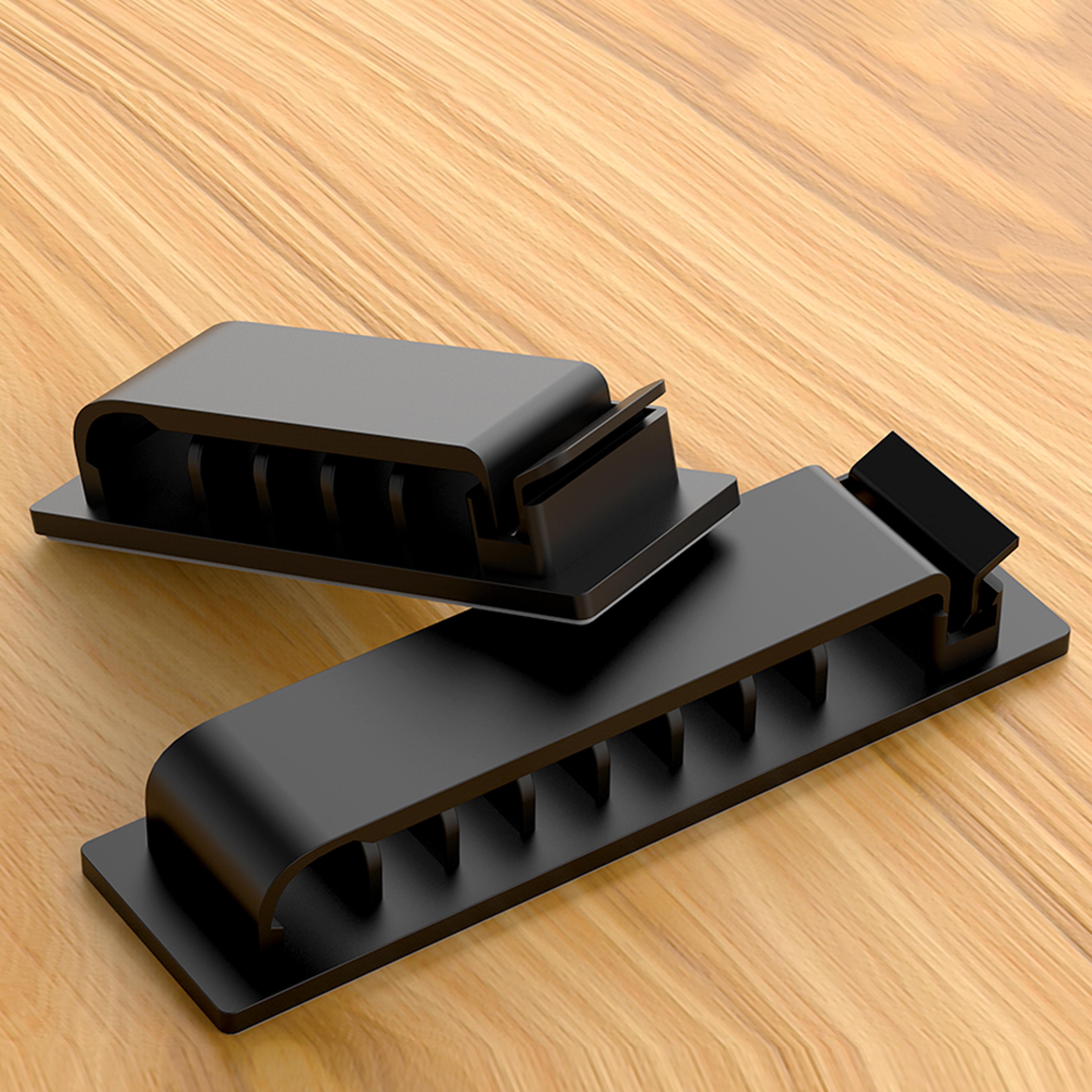 cable organizer clips, self-adhesive wire holder for office, tv, pc, ethernet, usb cord management under desk