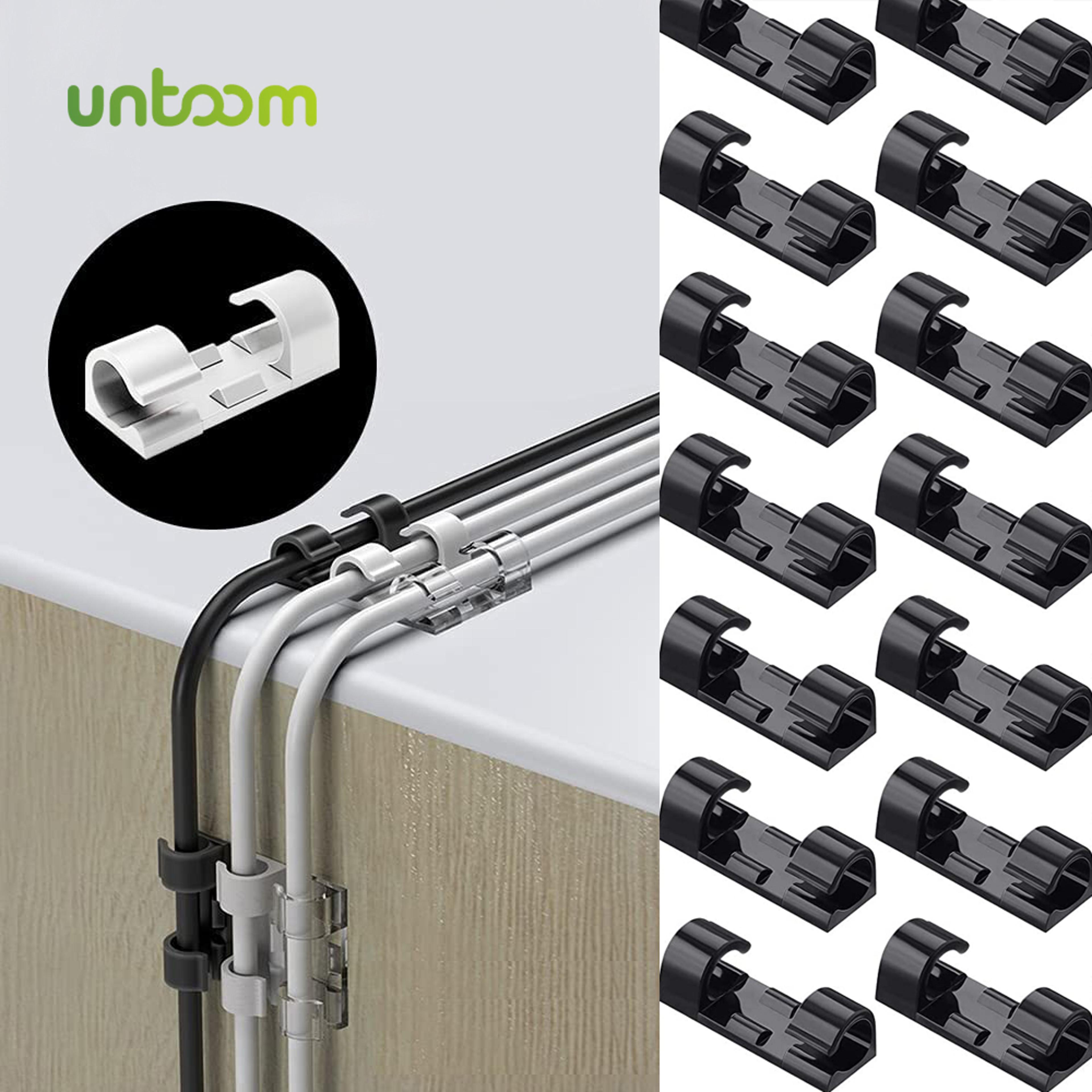 desktop cable organizer clips, wall usb cable manager for charging, wire winder for pc and cellphone