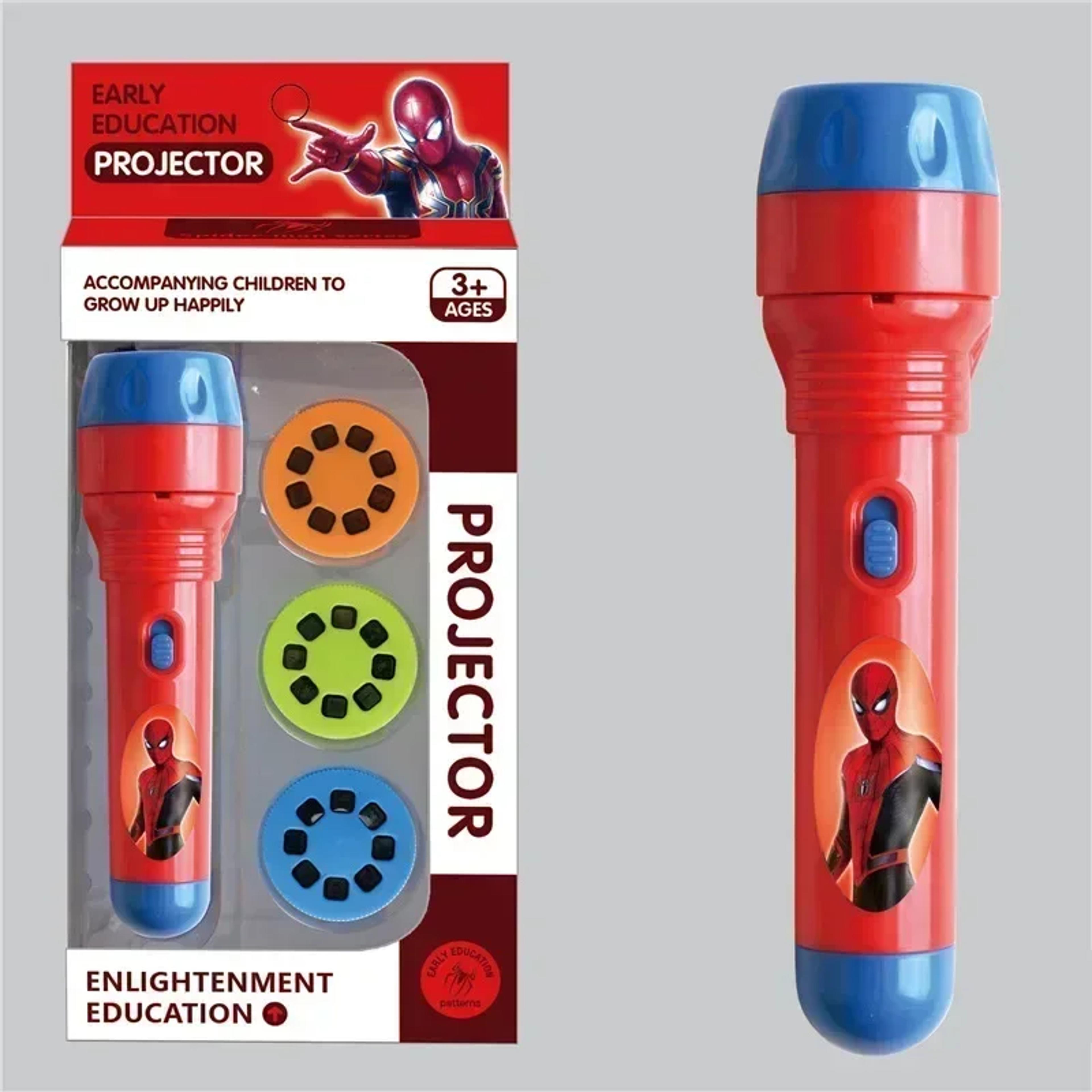 spiderman torch lamp flashlight projector toy, disney anime kawaii spider man cosplay gift