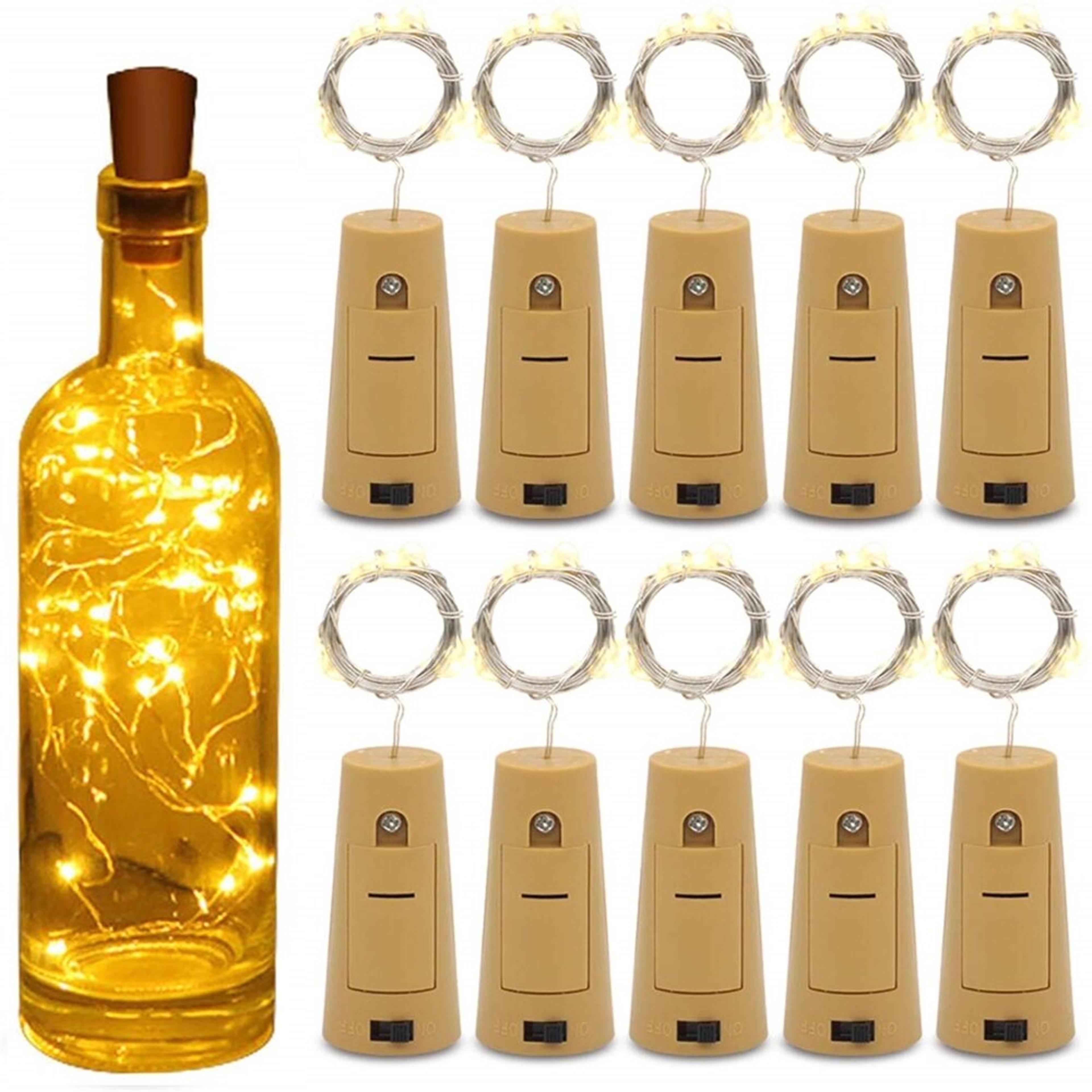 holiday copper wire lights string, bar led wine bottle cork string lights christmas led lamp