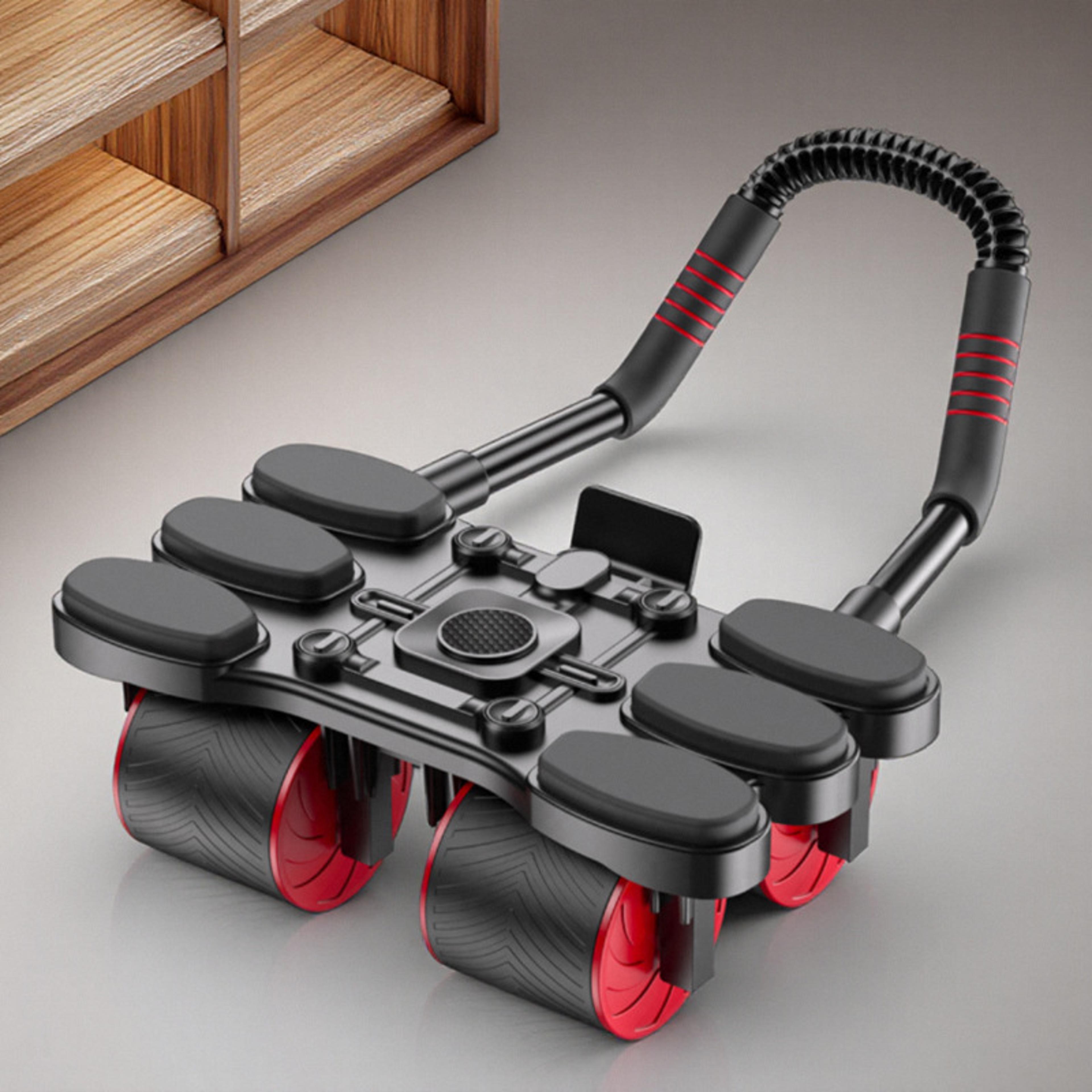 silent abdominal exercise wheel with automatic rebound function, perfect for waist and abdominal muscle training