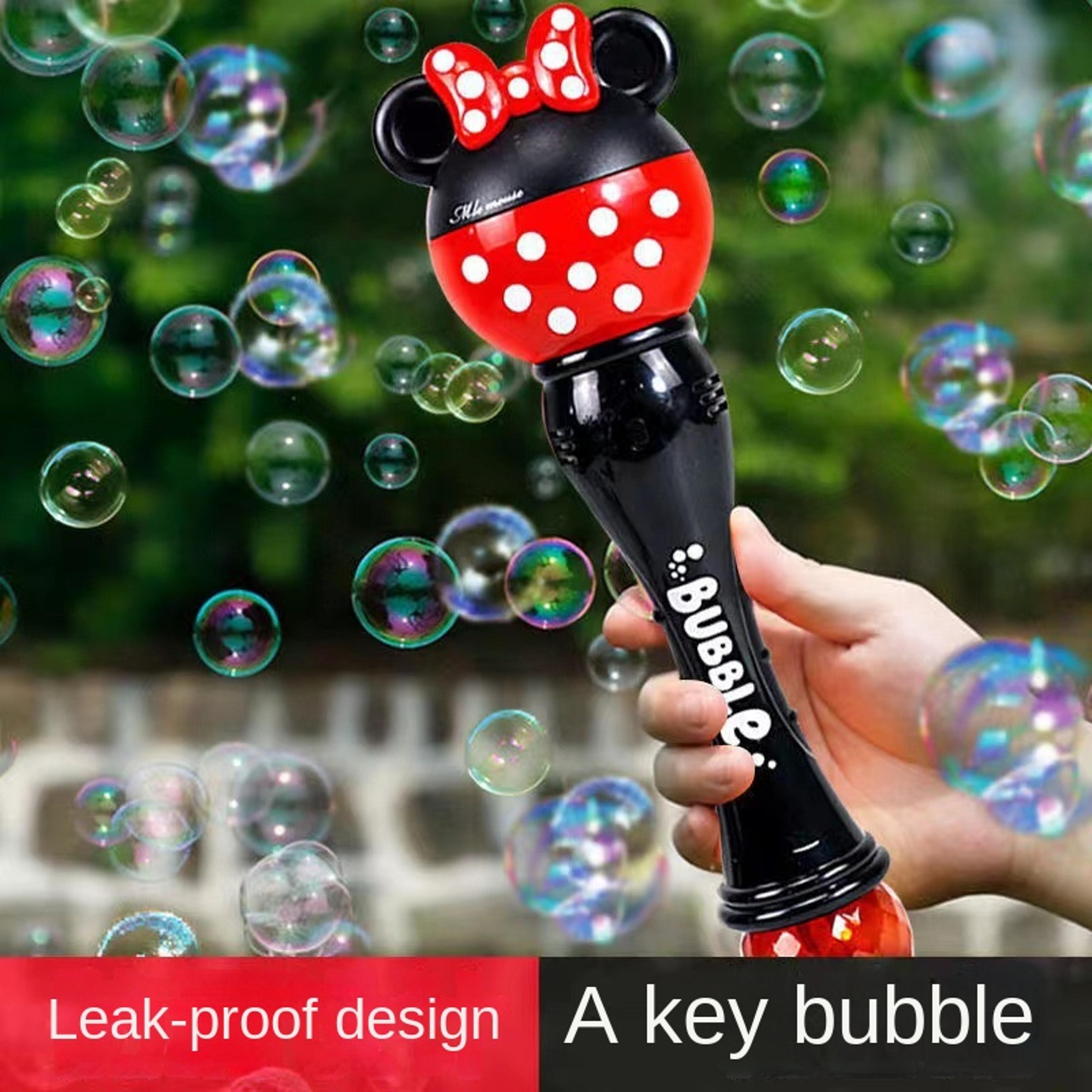 mickey mouse bubble machine, minnie electric soap bubbles, new magic stick gift for children
