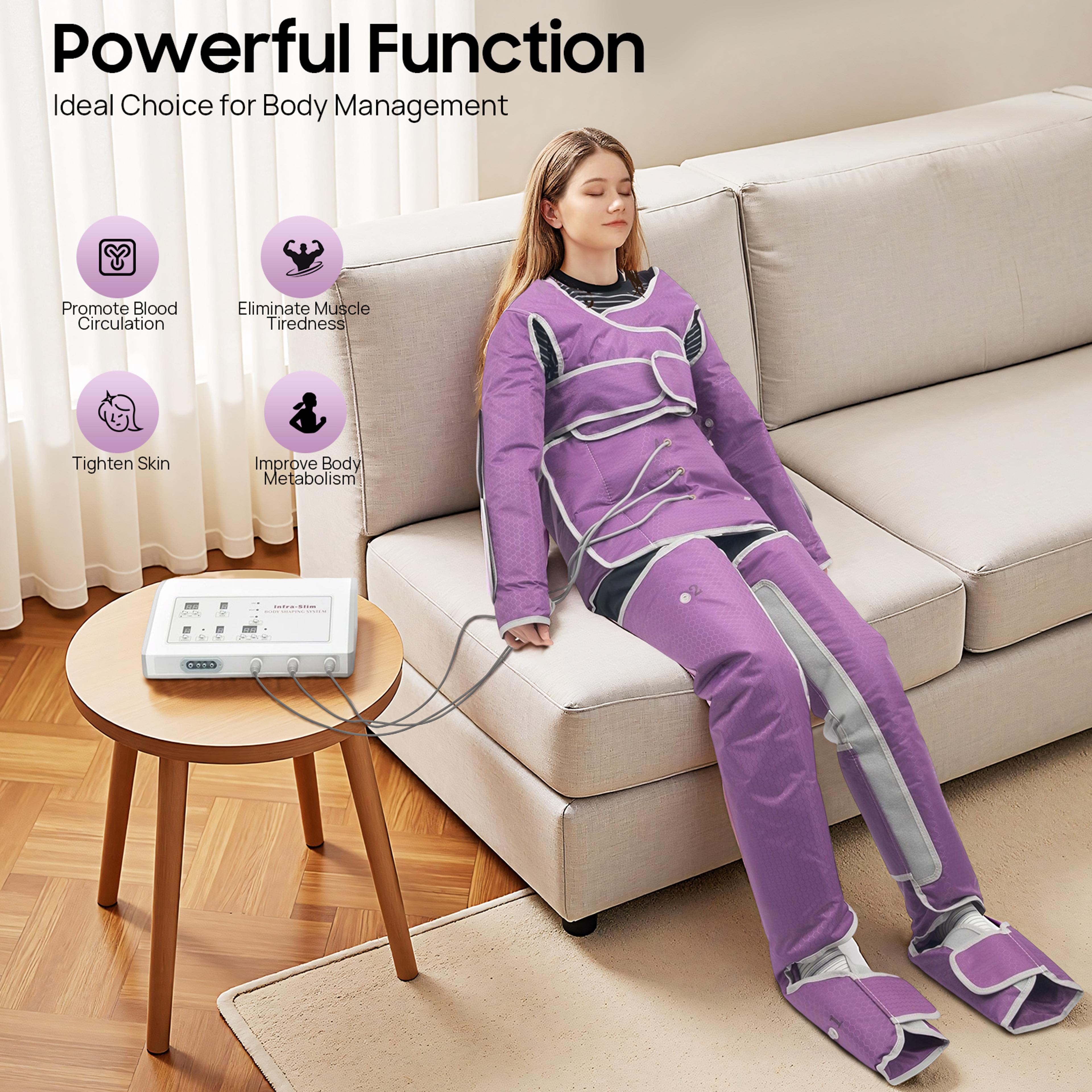 adjustable air pressure body slimming suit, heating massage device for home beauty salon relief