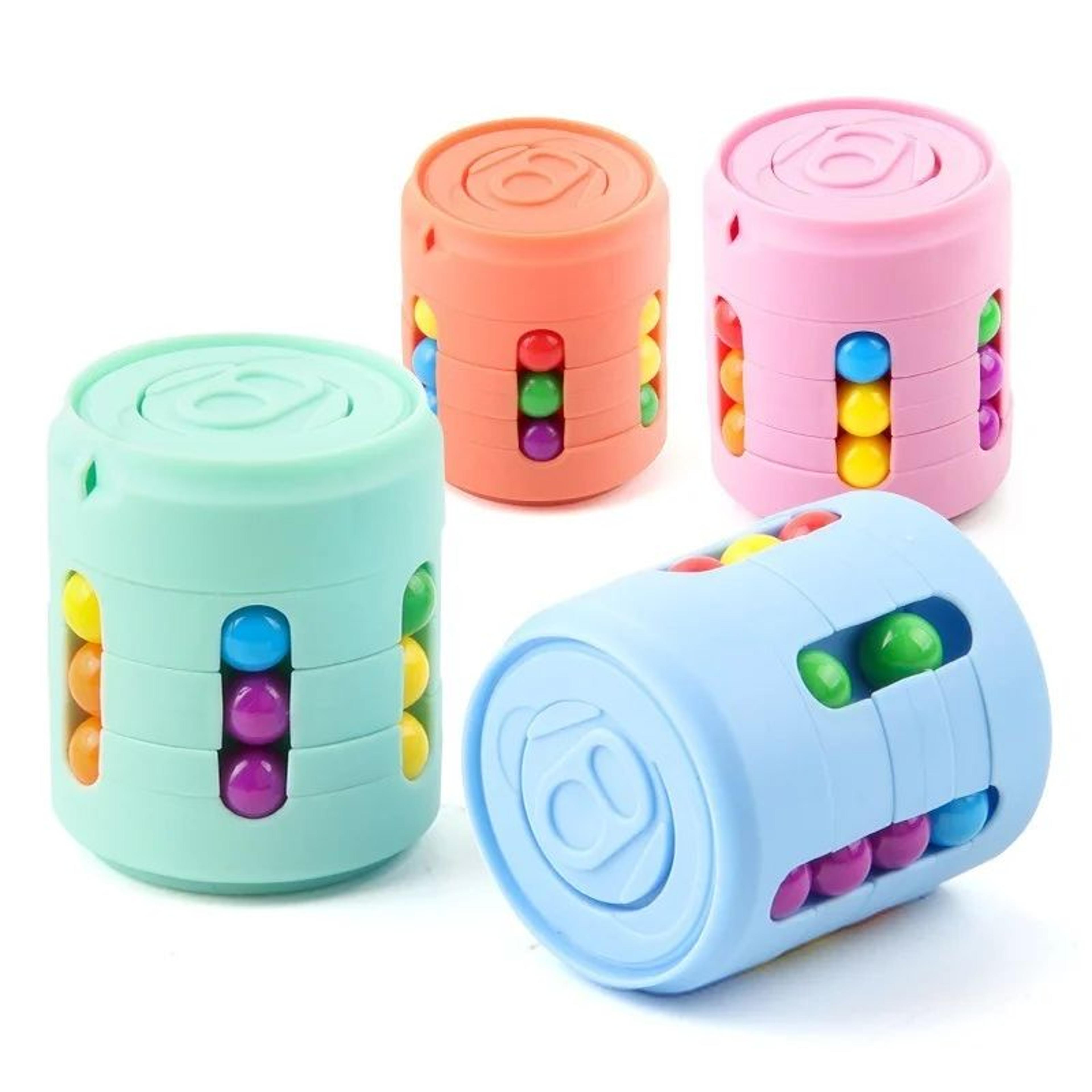 colorful beans finger spinning fidget spinner, stress relief decompression tool for kids and adults