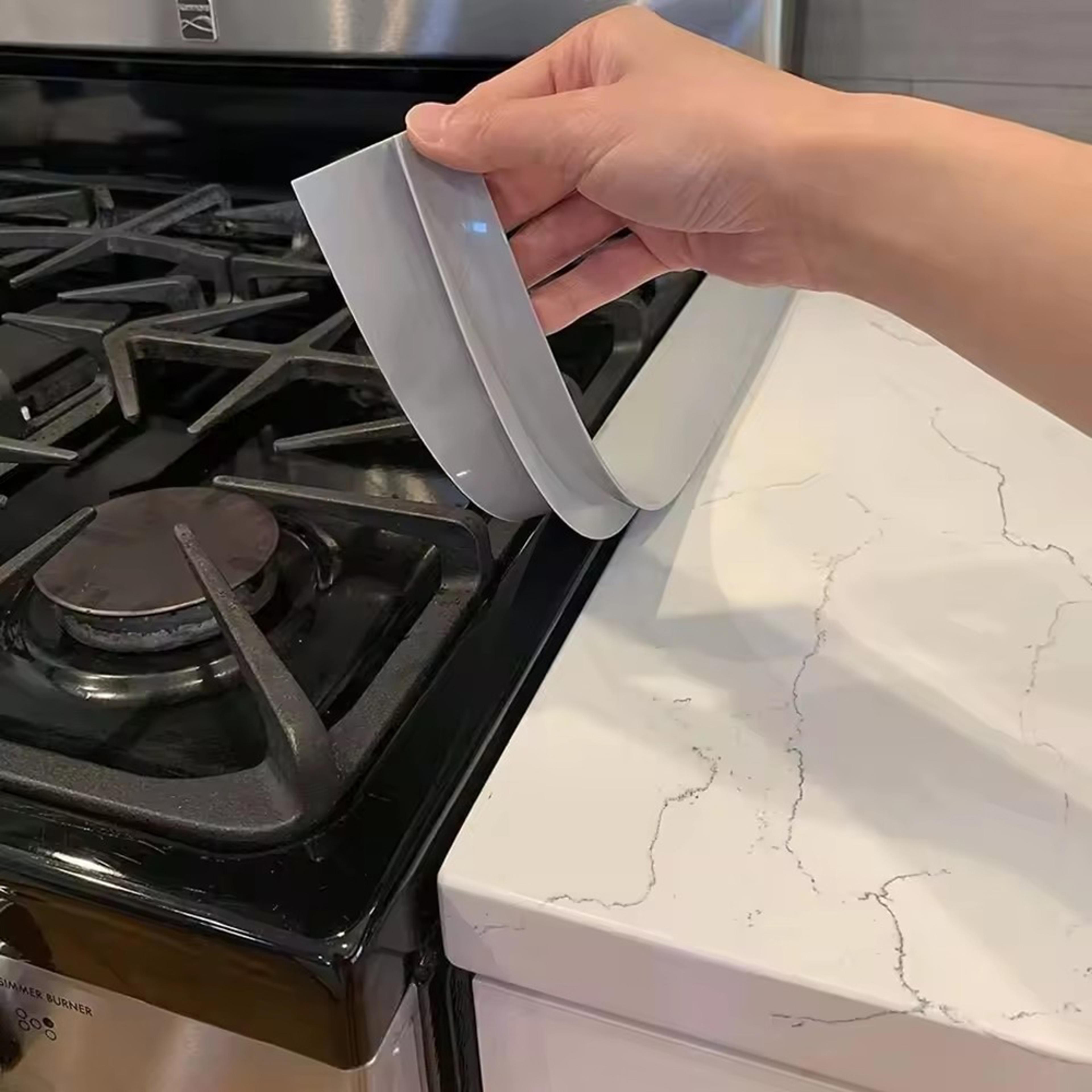 sealing strip kitchen silicone gap strip, anti-oil anti-stain silicone insert for gas stove