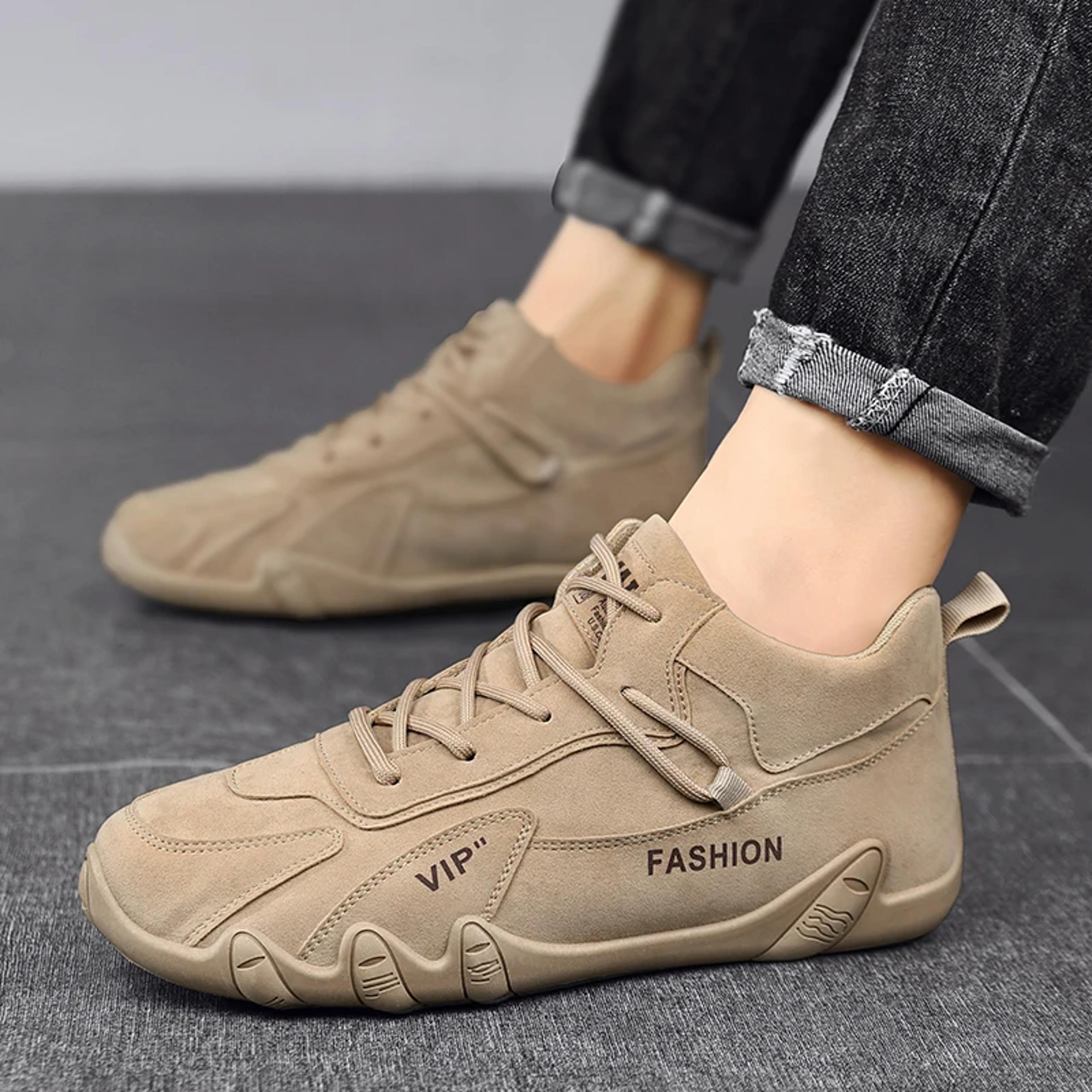 spring ankle boots for men, casual loafers, non-slip sneakers, khaki work shoes