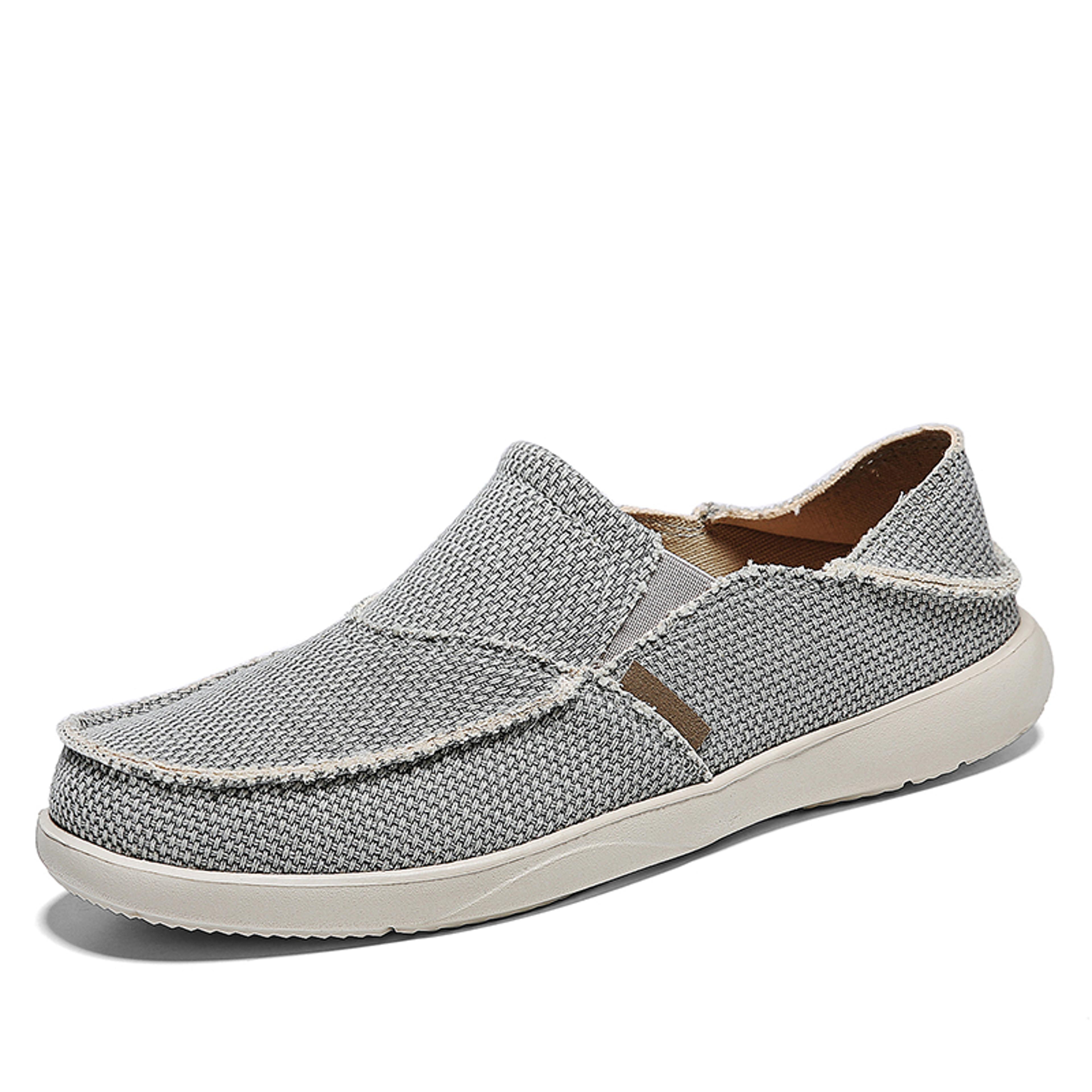 casual shoes for men, breathable espadrilles, comfortable ultralight loafers, summer canvas boat shoes