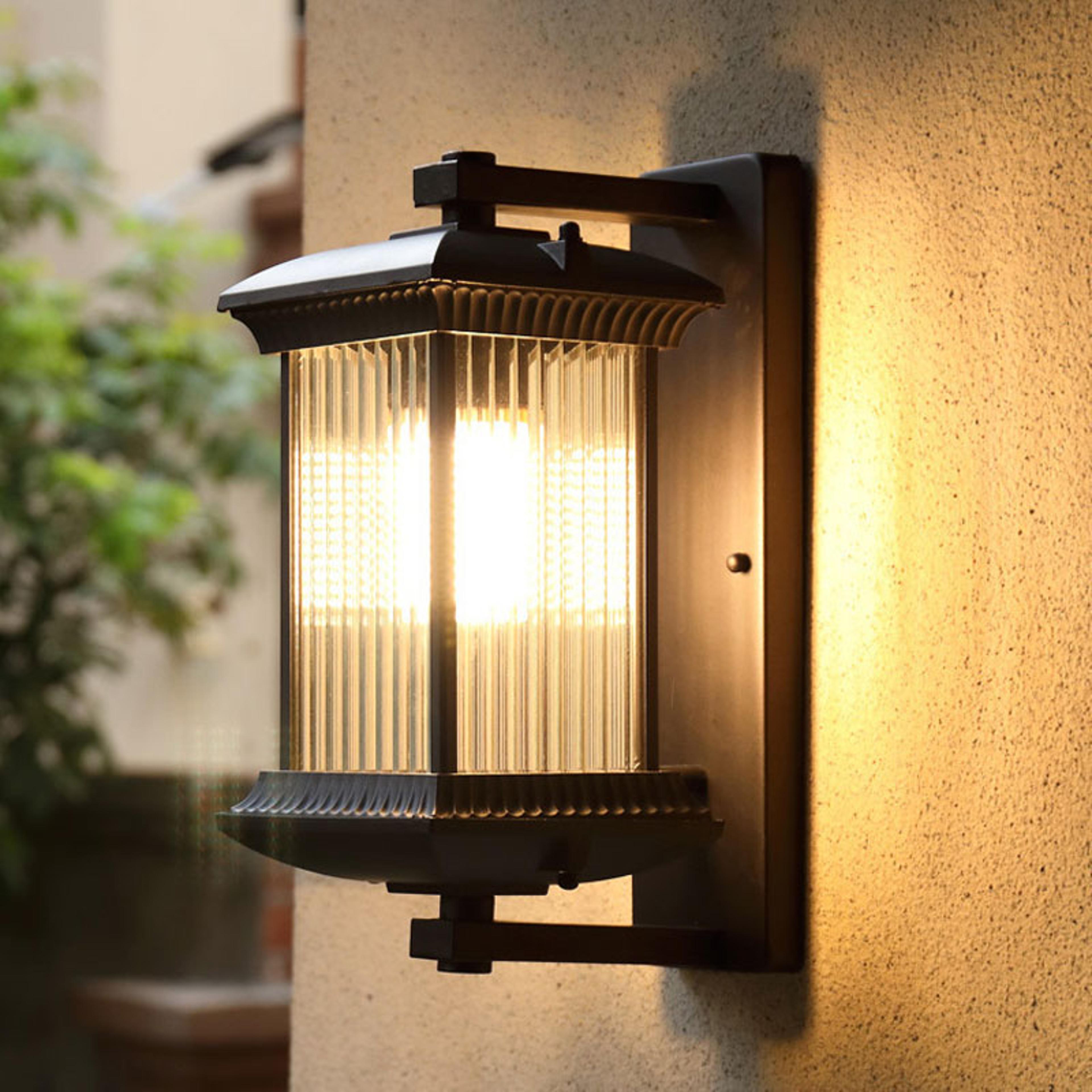 waterproof outdoor wall lamp metal lights for garden gate, exterior lighting for hotel and villa