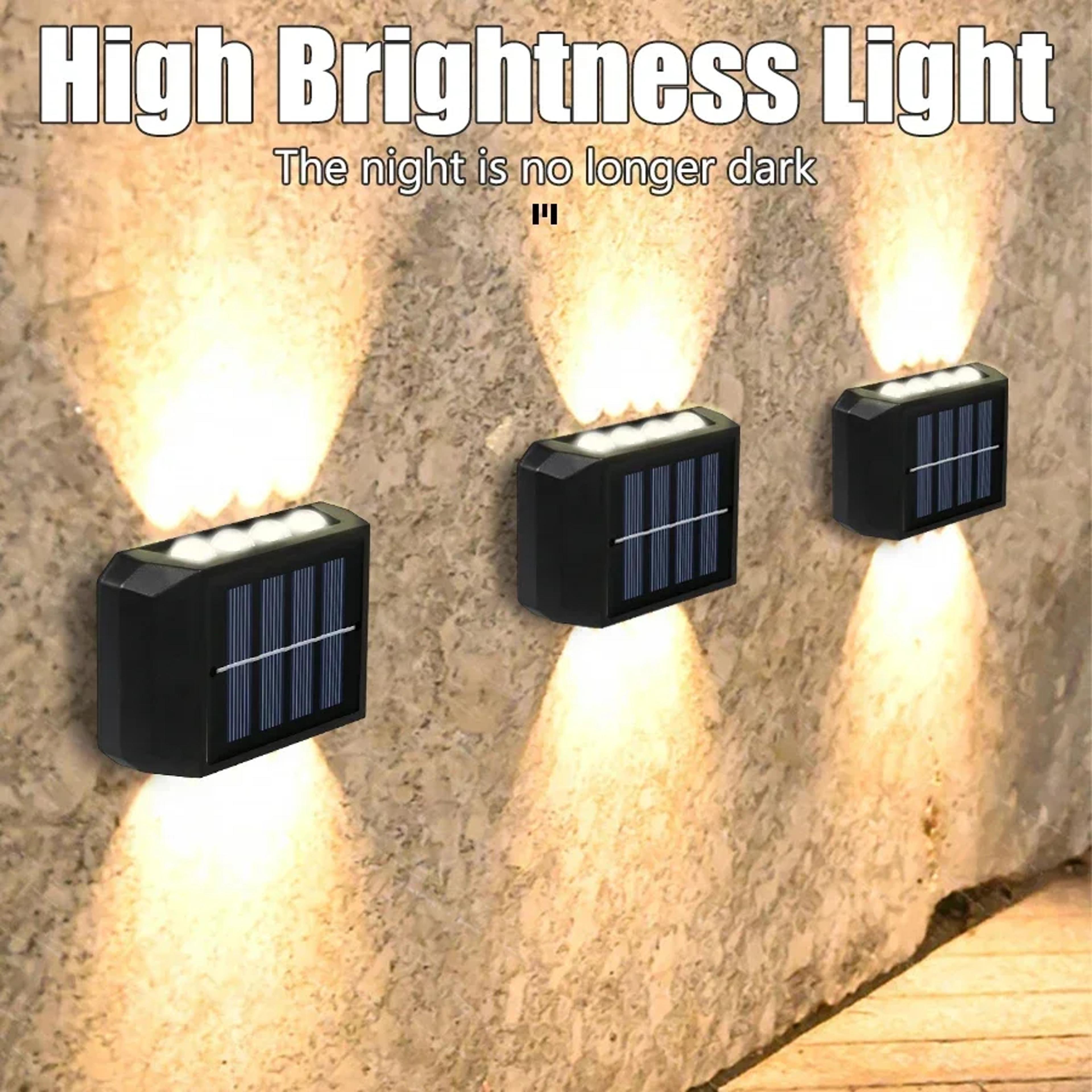 easy install solar wall light, waterproof led safety light for outdoor yard, garden, and street decor