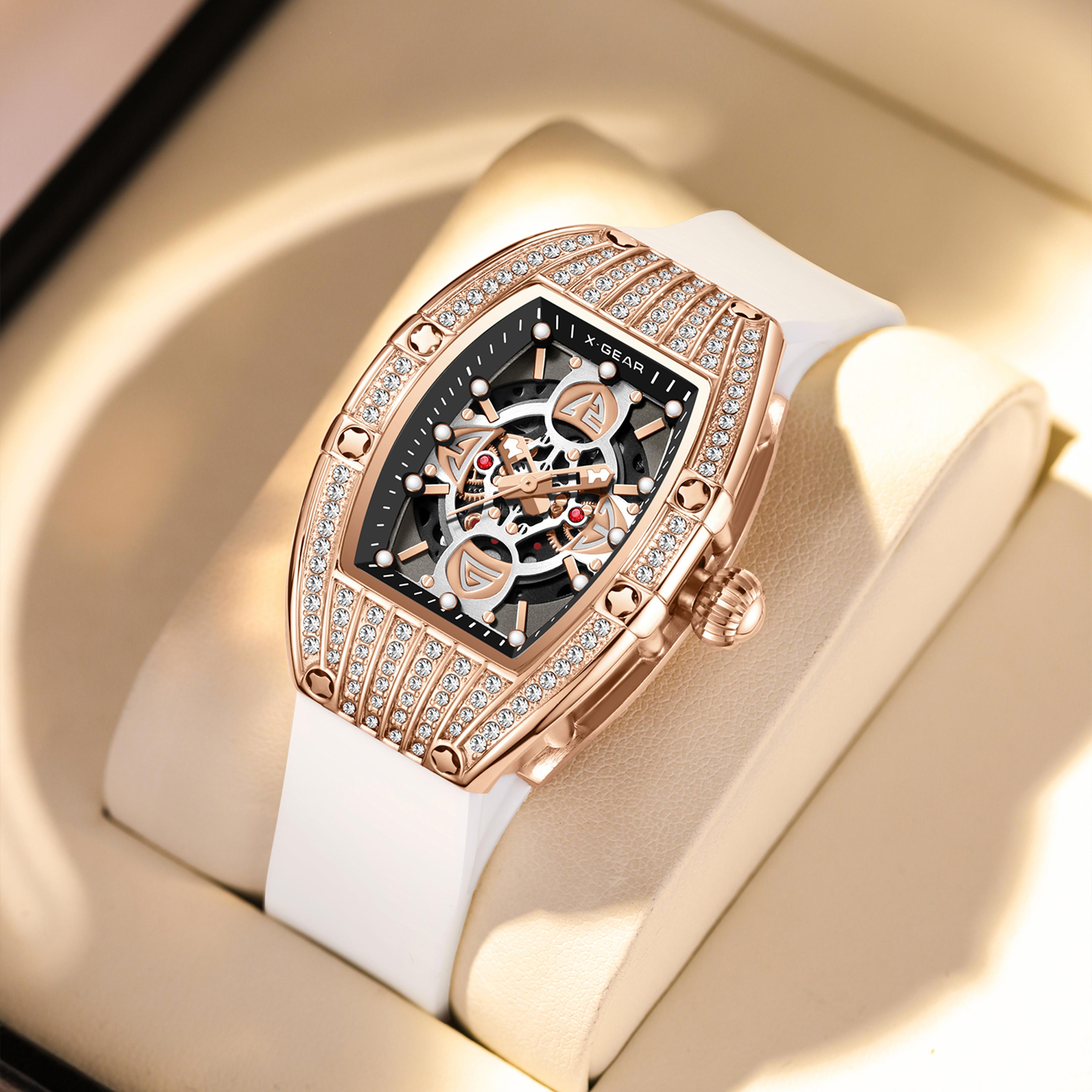 elegant women luxury diamond watch, versatile quartz watch gift