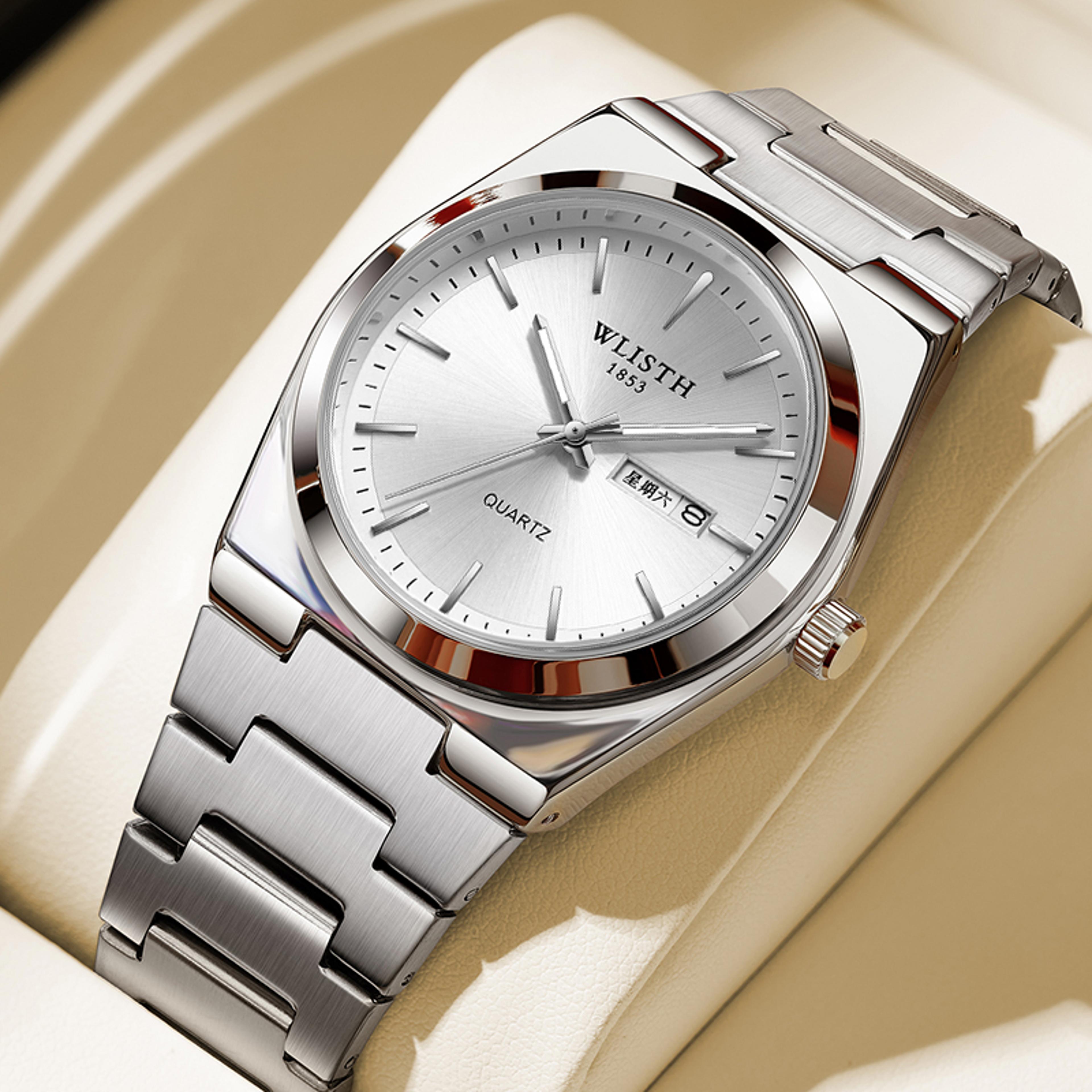 business luxury men watch, waterproof stainless steel watch for man, fashion casual quartz watches