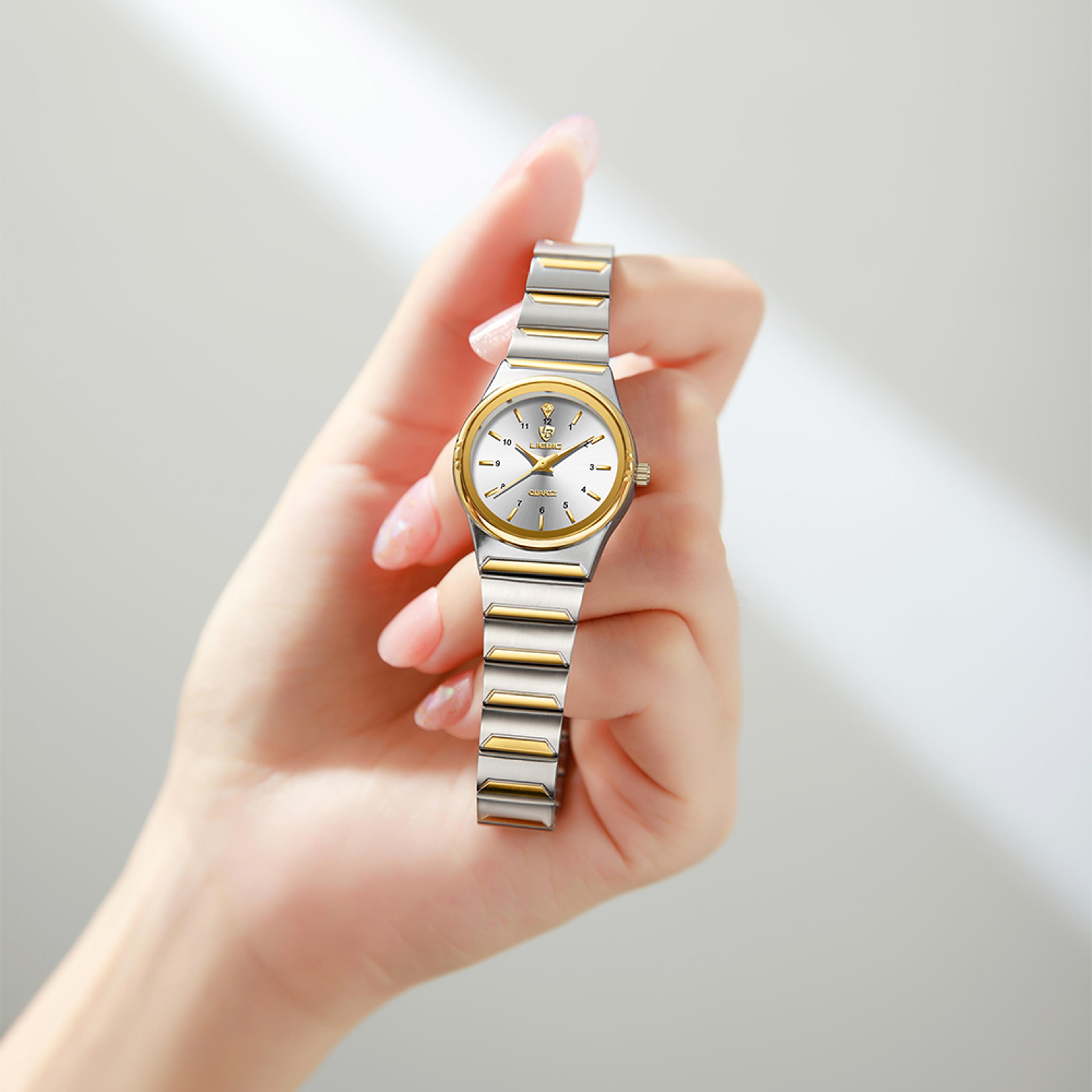 women top brand watches, luxury female stainless steel strip wristwatches, quartz movement watch for girls