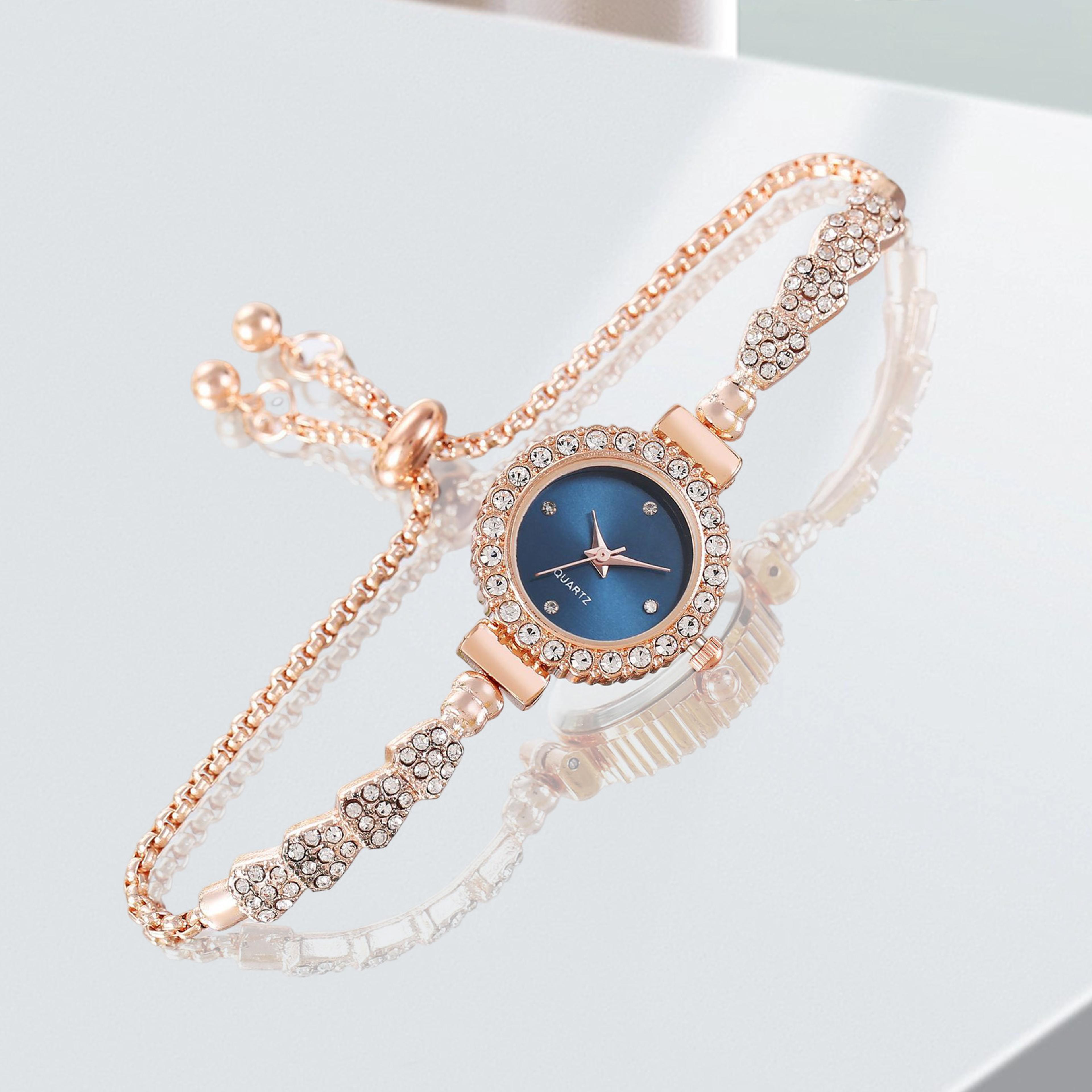 high-end women's diamond watches bracelet, easy read dial, shiny design, wonderful gift watches for women