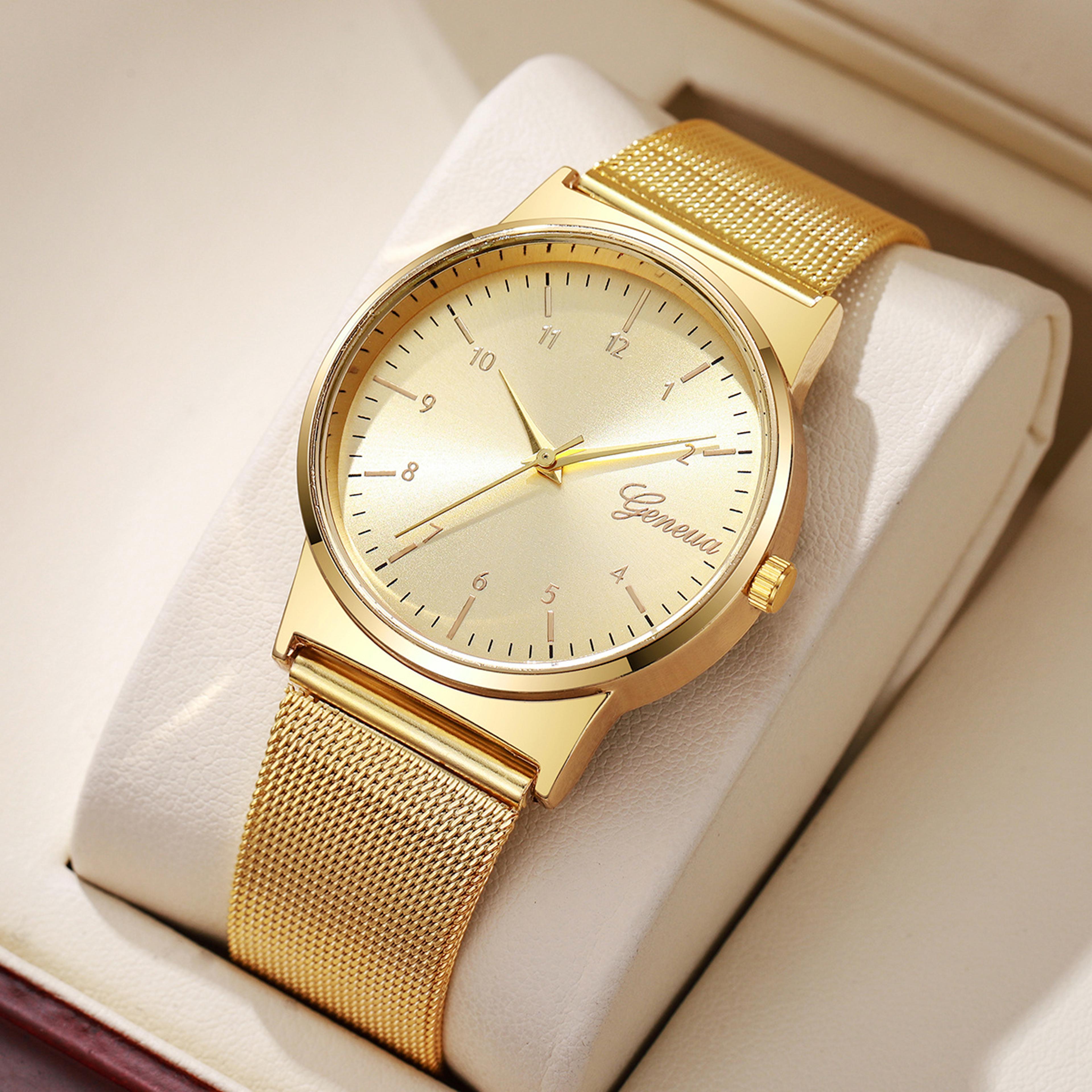 ladies quartz watch, luxury mesh band, fashion women watches, girls clock