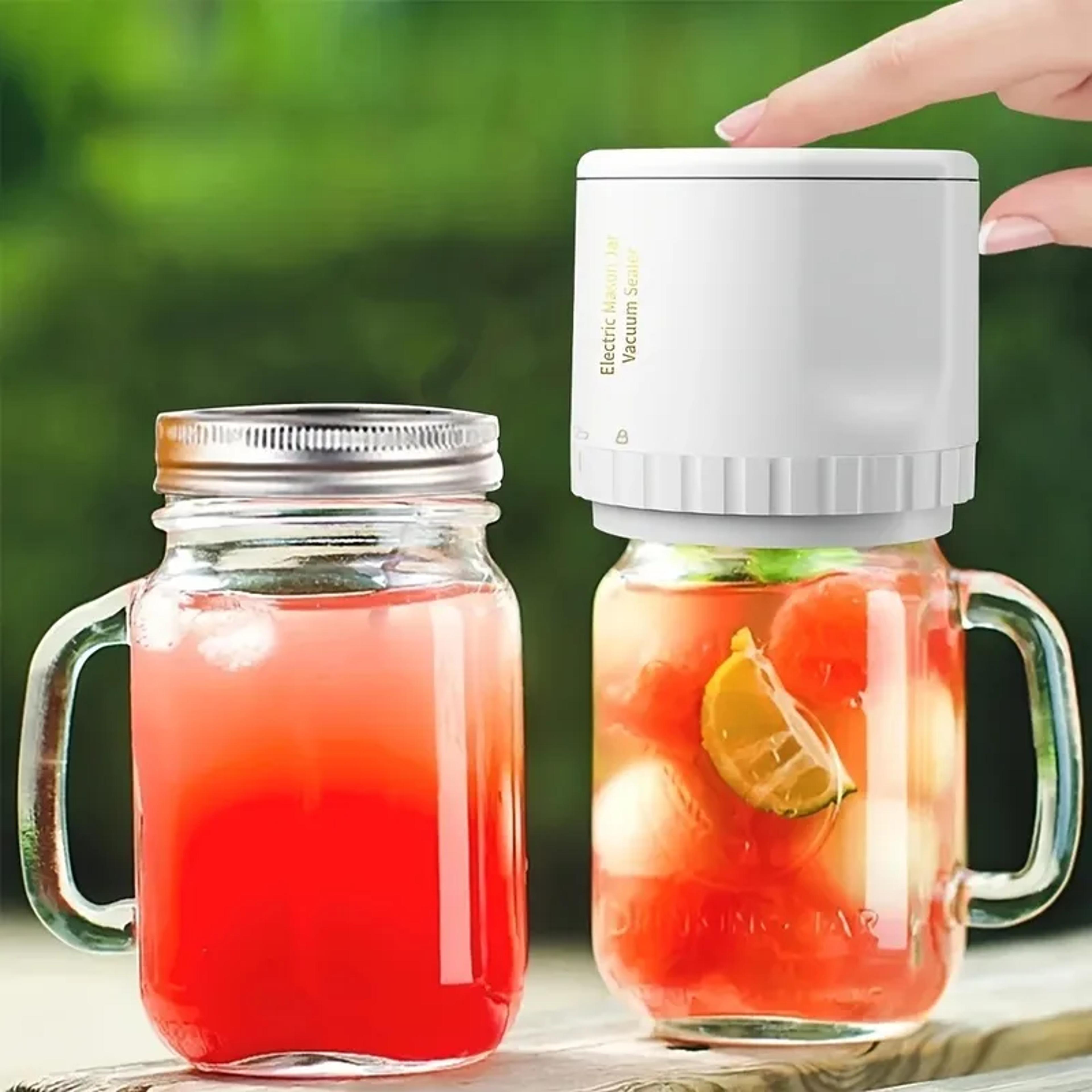 cordless electric mason jar vacuum sealer kit, for mason jars, wide mouth fermentation