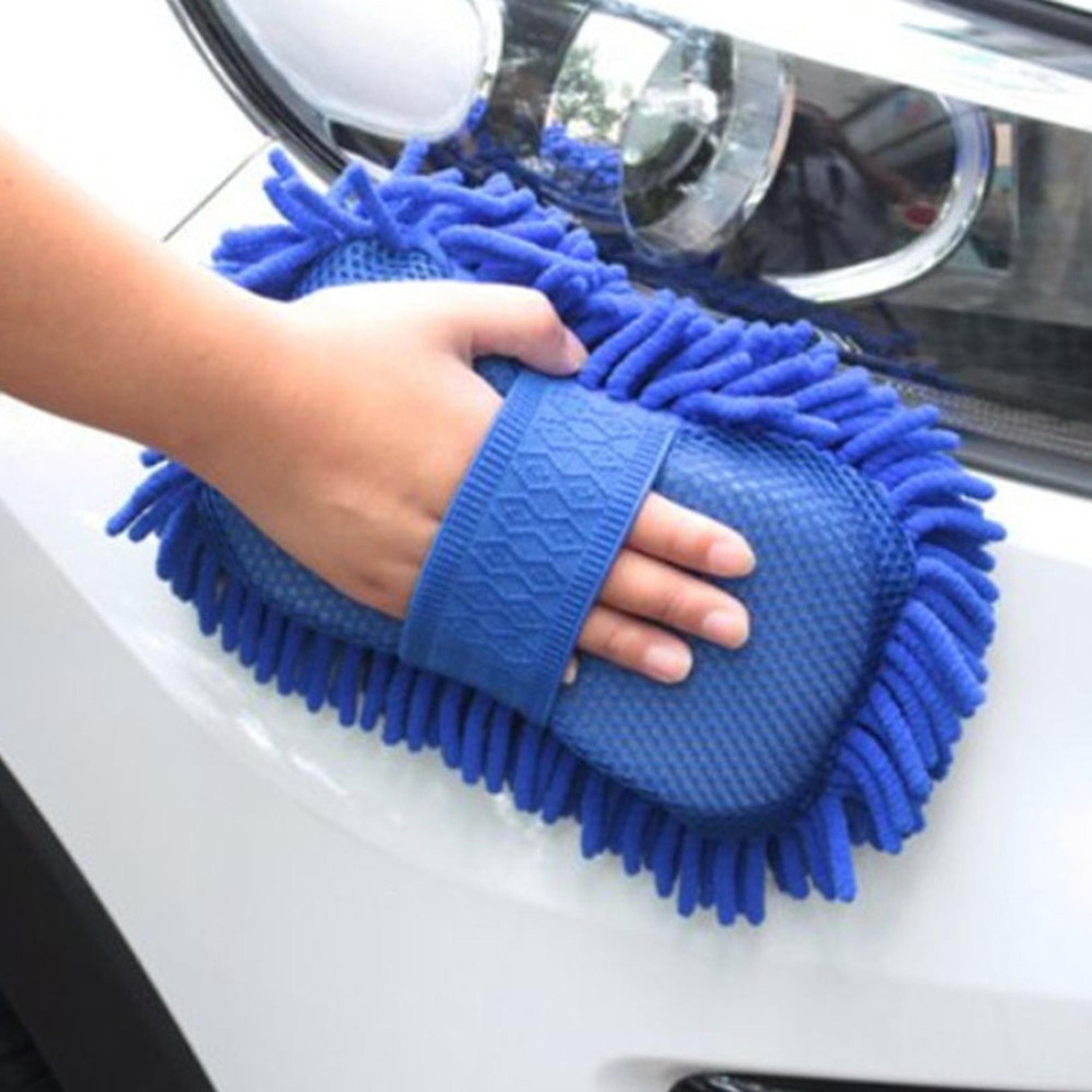 car wash microfiber chenille sponge, auto care brush pad, towel & gloves