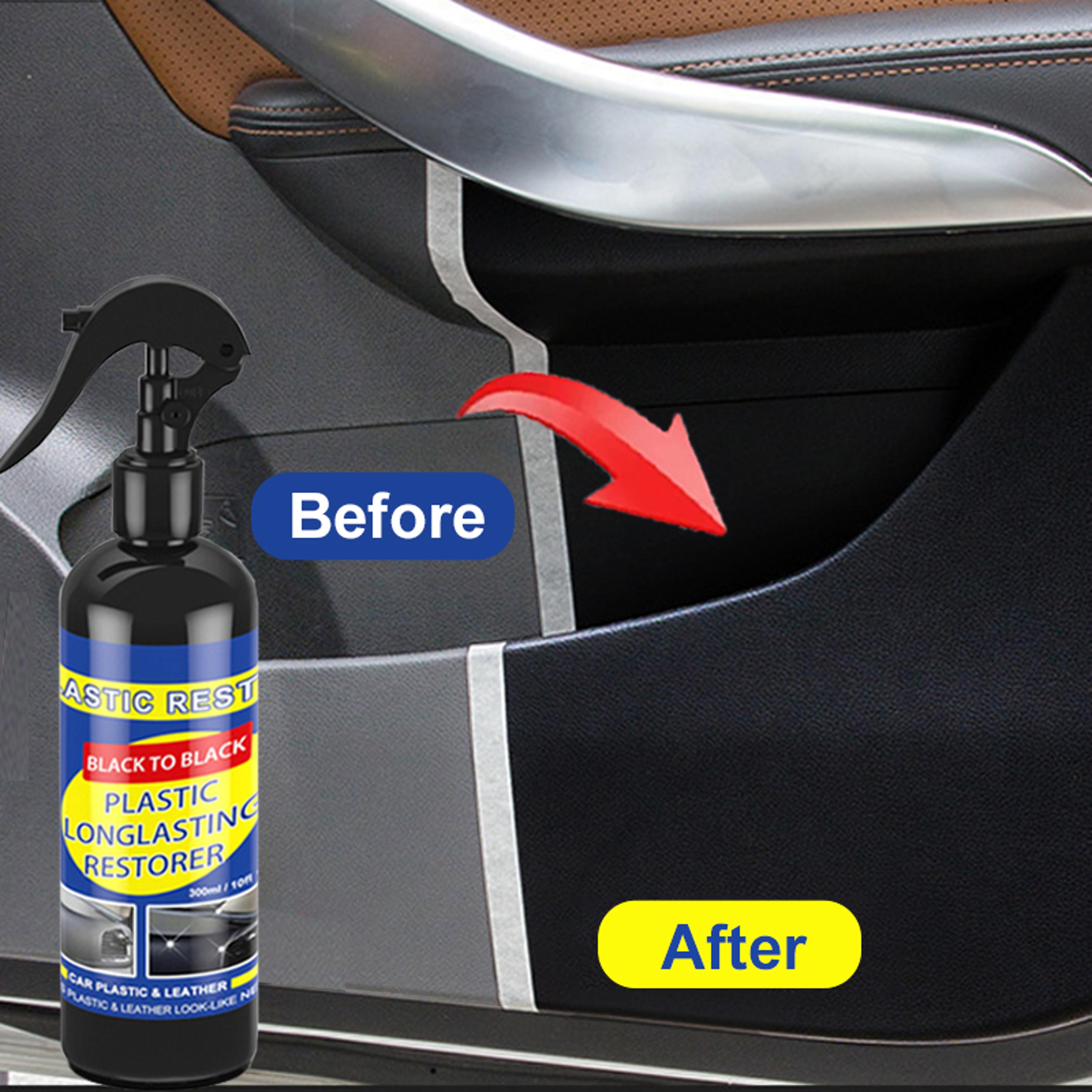 plastic leather restore, car cleaning products, back to black gloss car polish