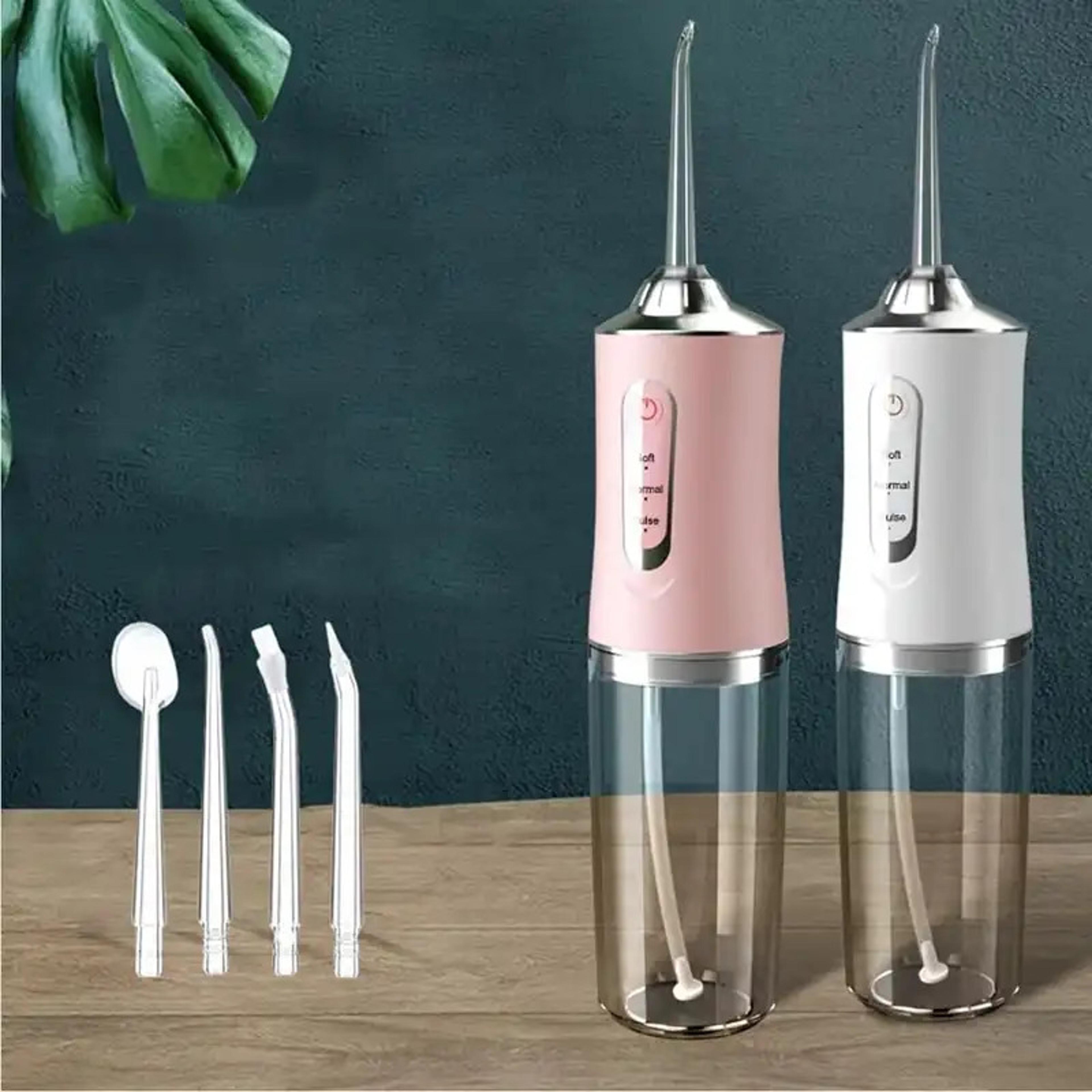 tooth cleaning device with intelligent chip, 360 degree rotating nozzle, and precise pressure control for advanced water