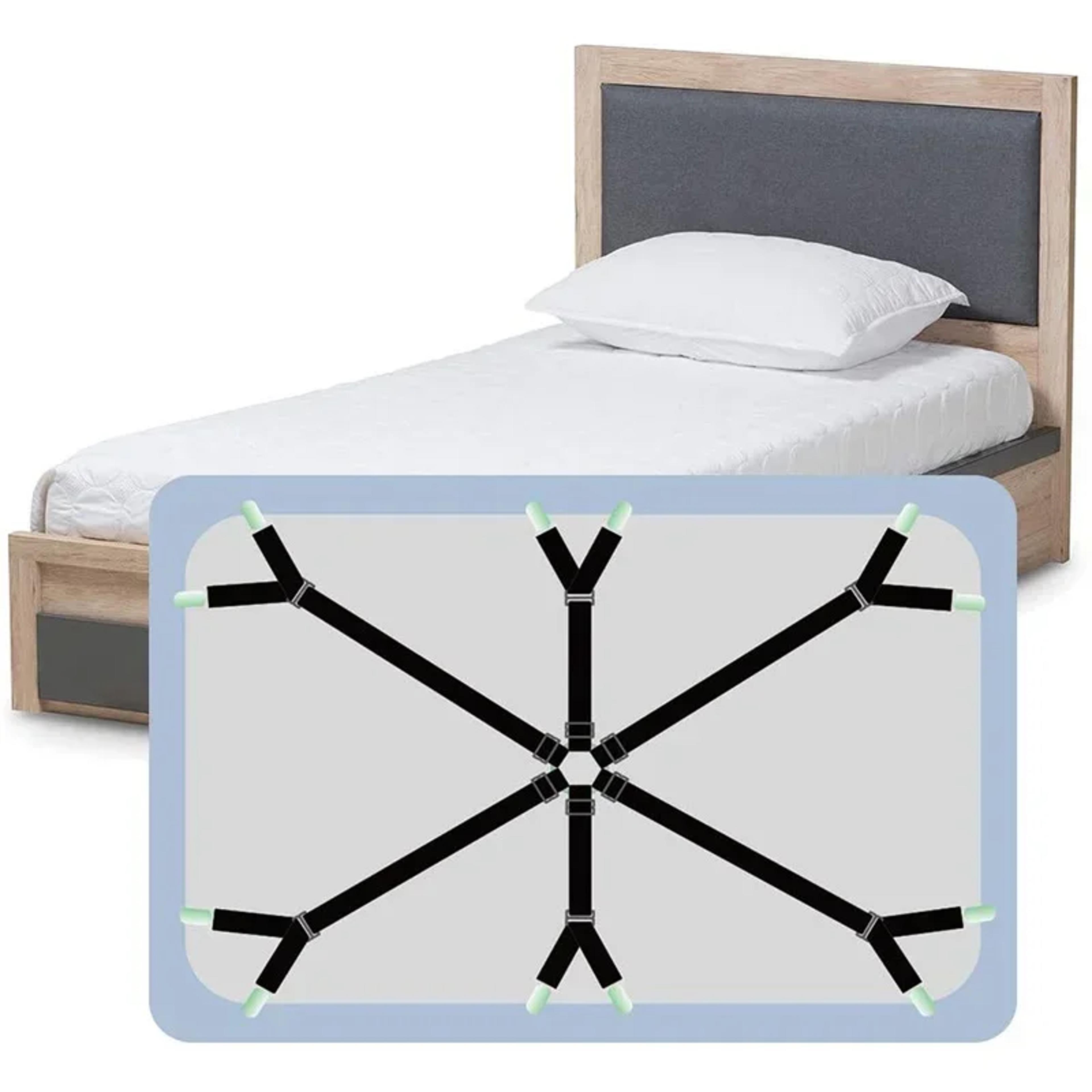 elastic band bed sheet holder straps, adjustable clip fasteners