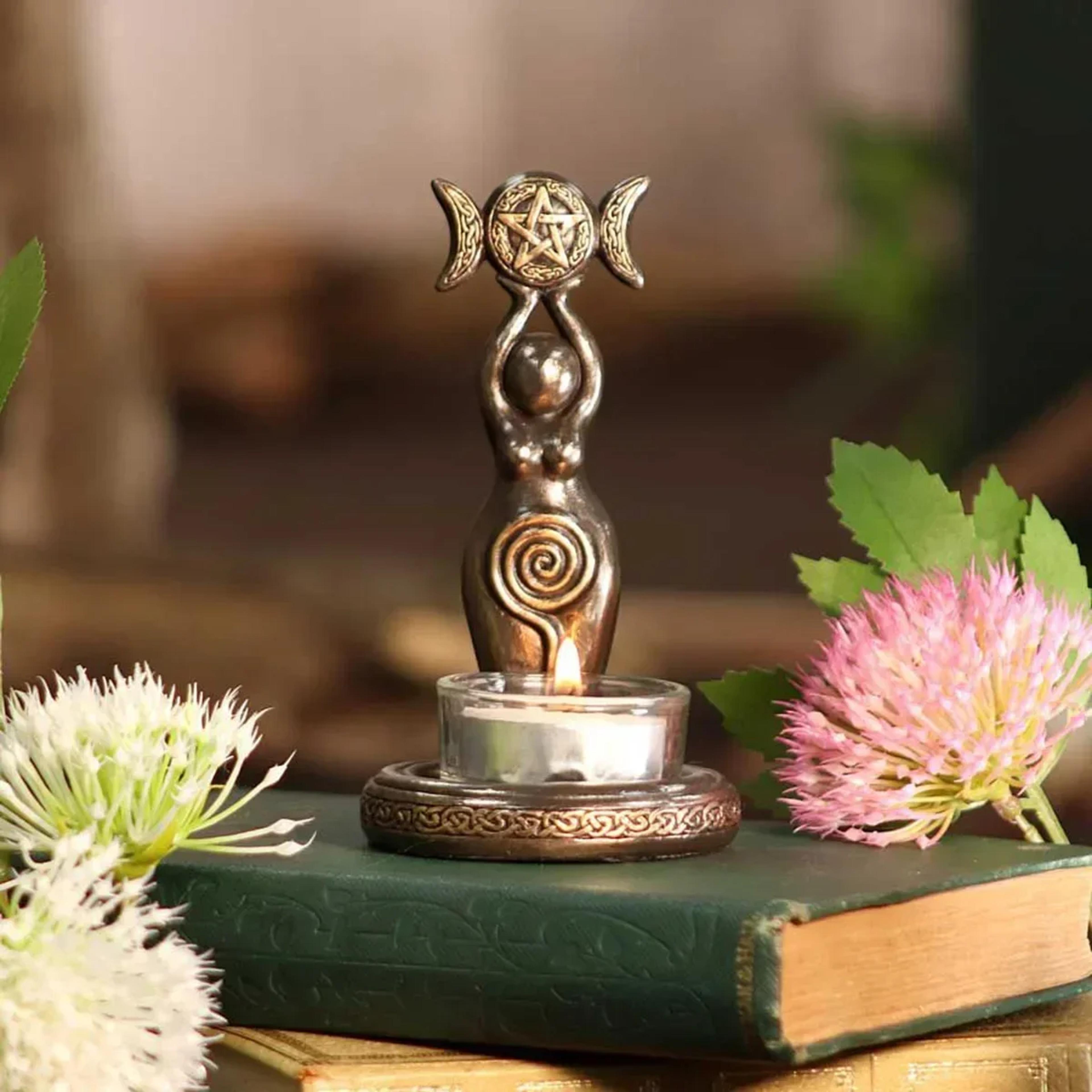 handicraft resin candle holder light, home decoration garden study accessories
