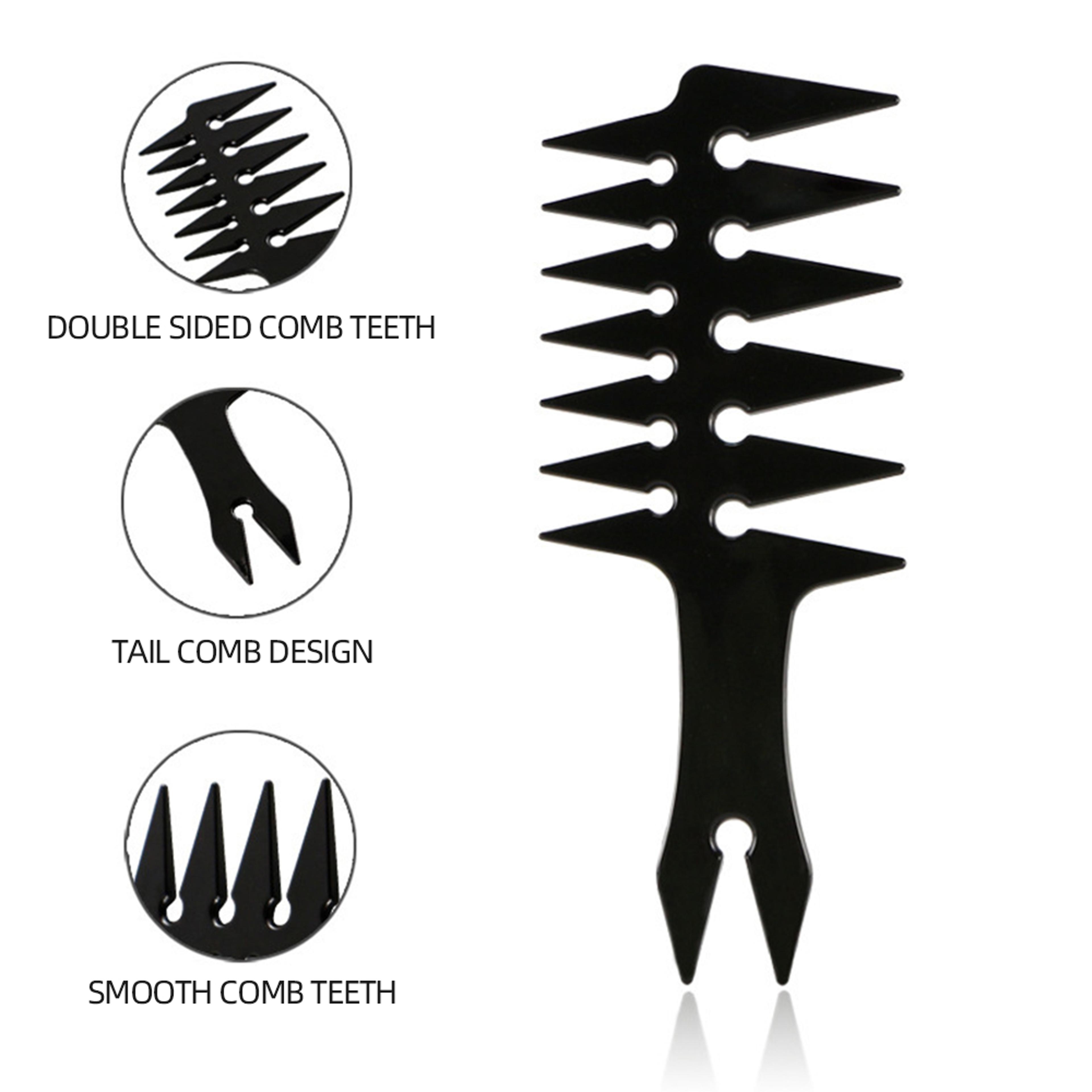 men's essential fishbone comb, retro double sided hairdressing comb for styling