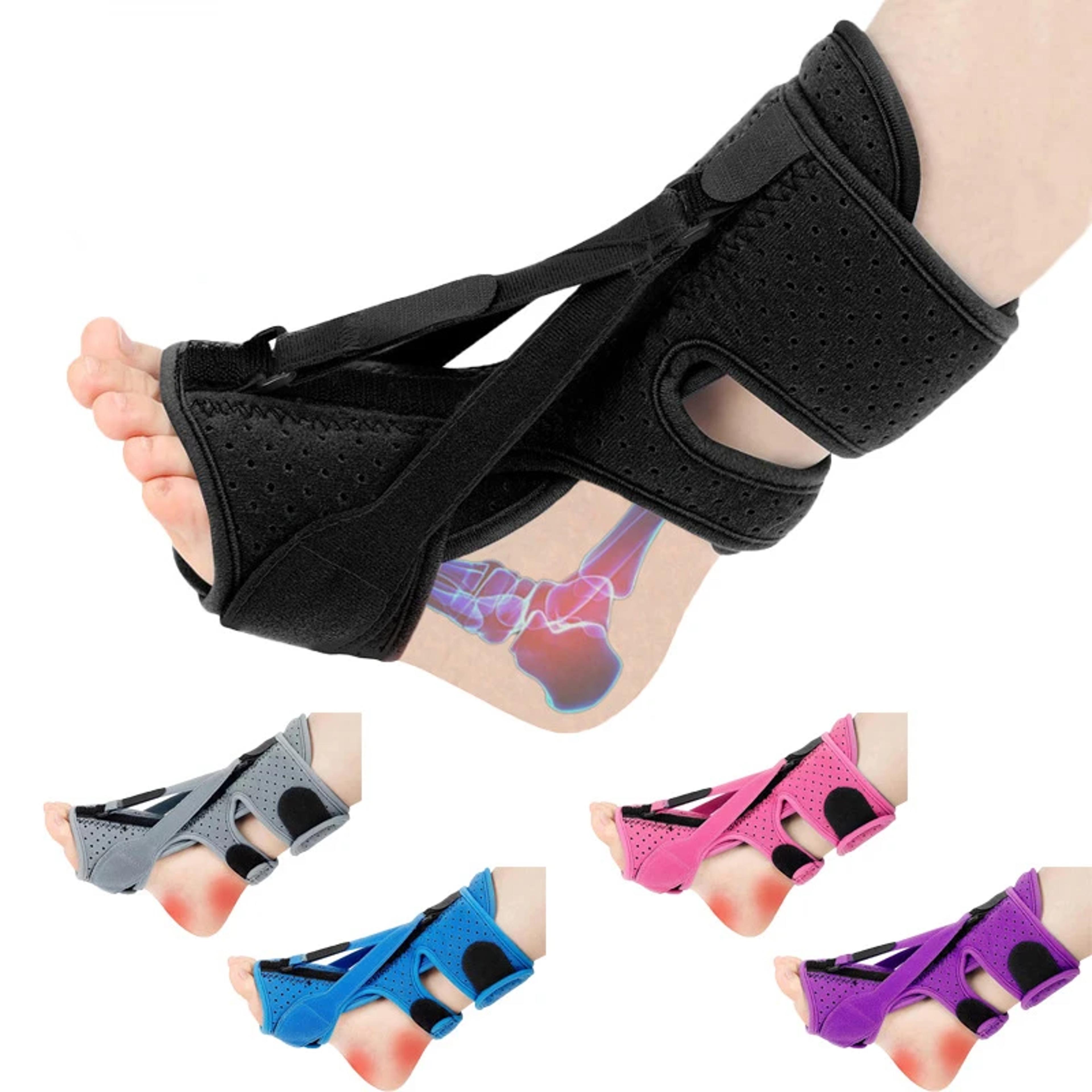 pain relief soft foot drop brace sleeping, achilles tendon stretcher boot nighttime, adjustable night splint for plantar
