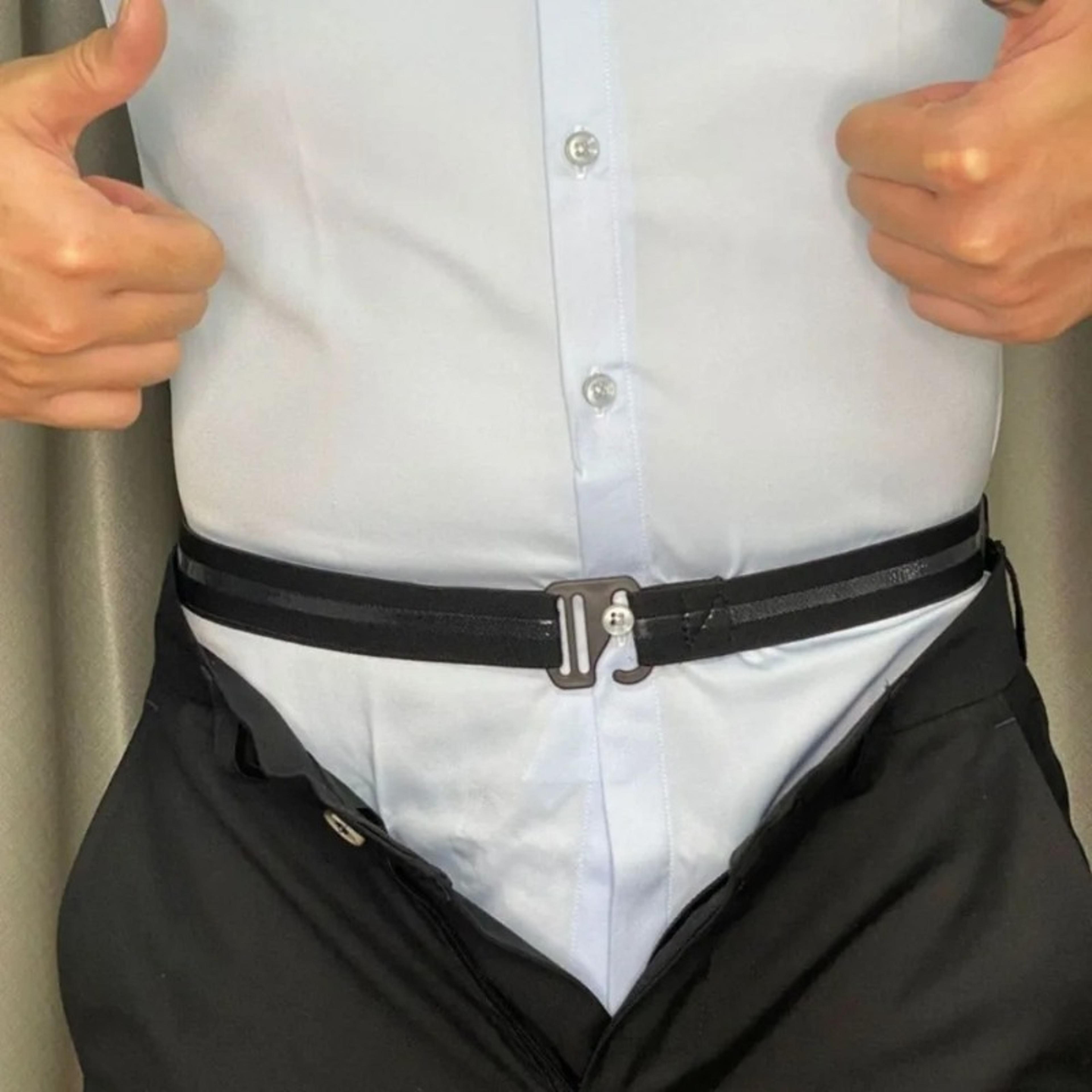 anti-slip men nylon shirt stays, adjustable buckle, non-textile weaved shirt holder straps for dress shirts