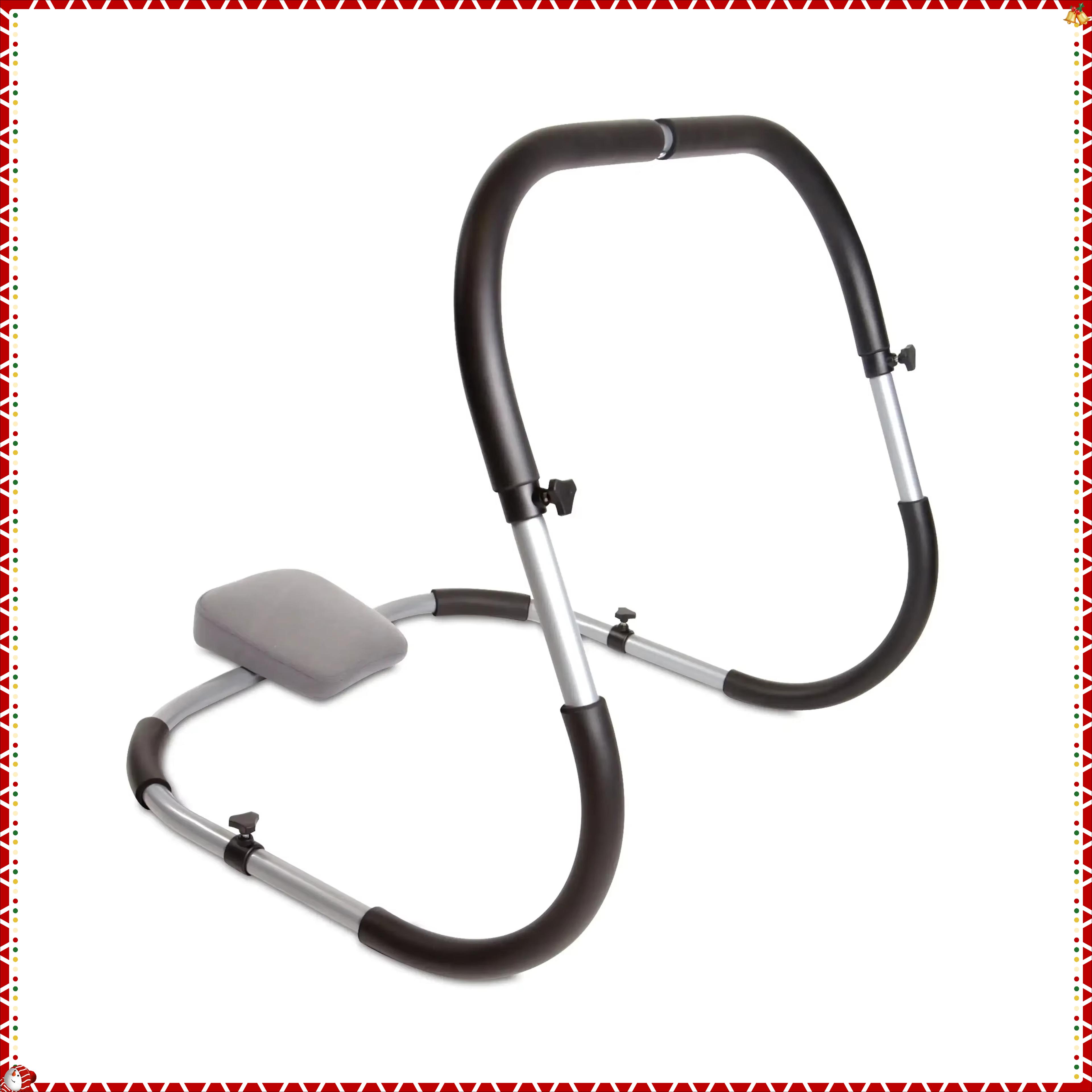 steel frame ab machine for home gym, compact cruncher with ergonomic support, reduce neck strain
