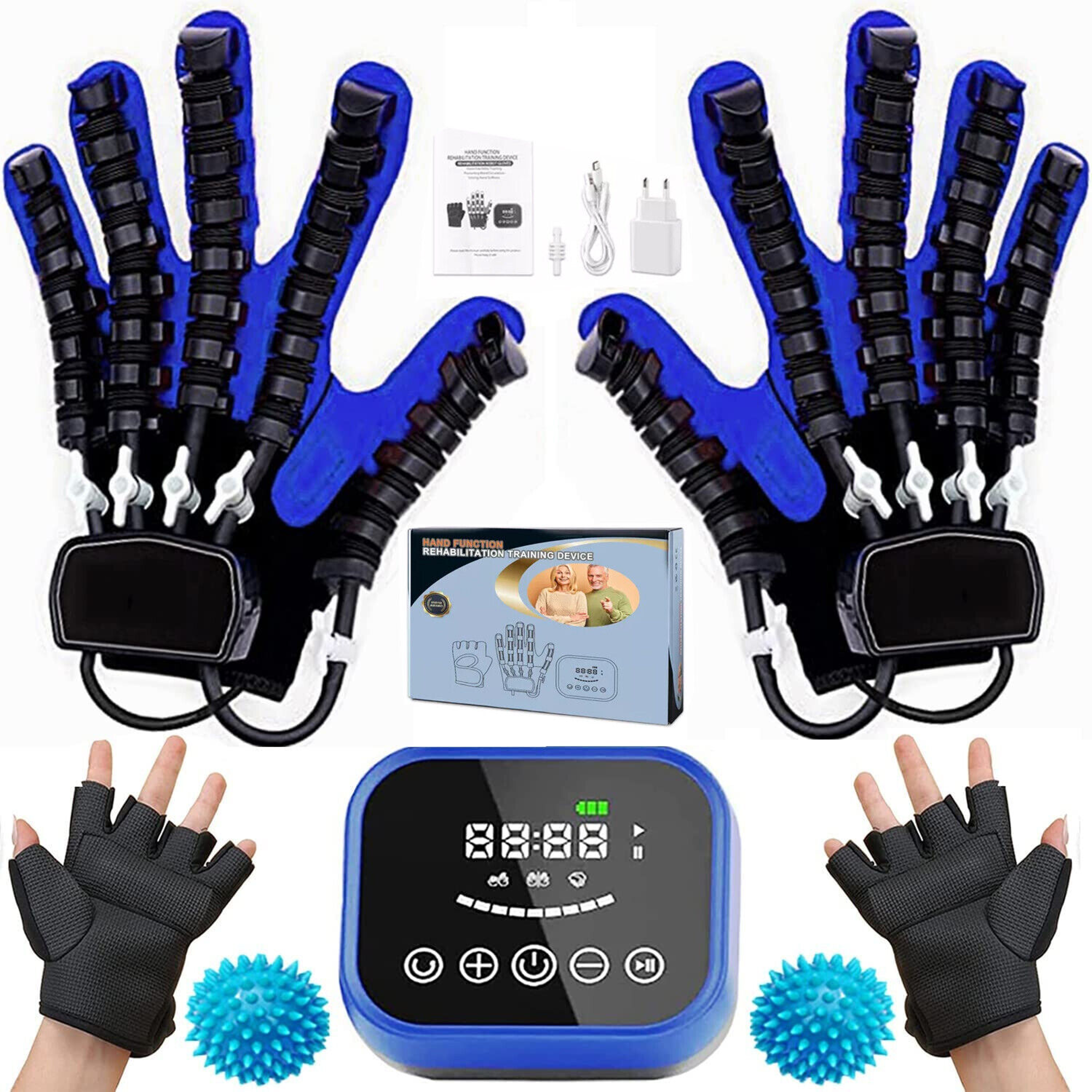 finger intelligent massage gloves, rehabilitation robot glove hand device for stroke hemiplegia recovery