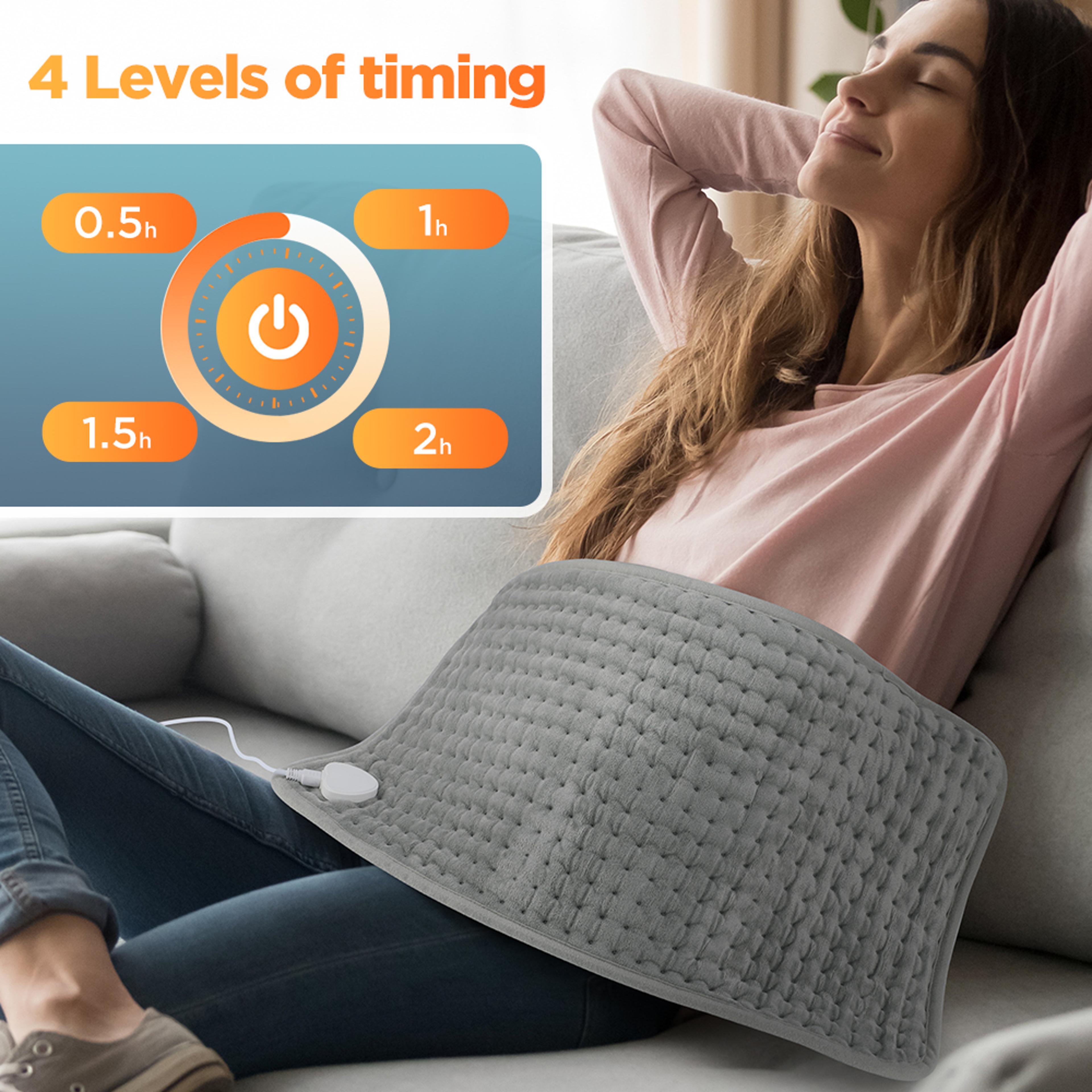 heating pad constant temperature, thermal mat for legs, abdomen, hands, 4 modes timing hot blanket