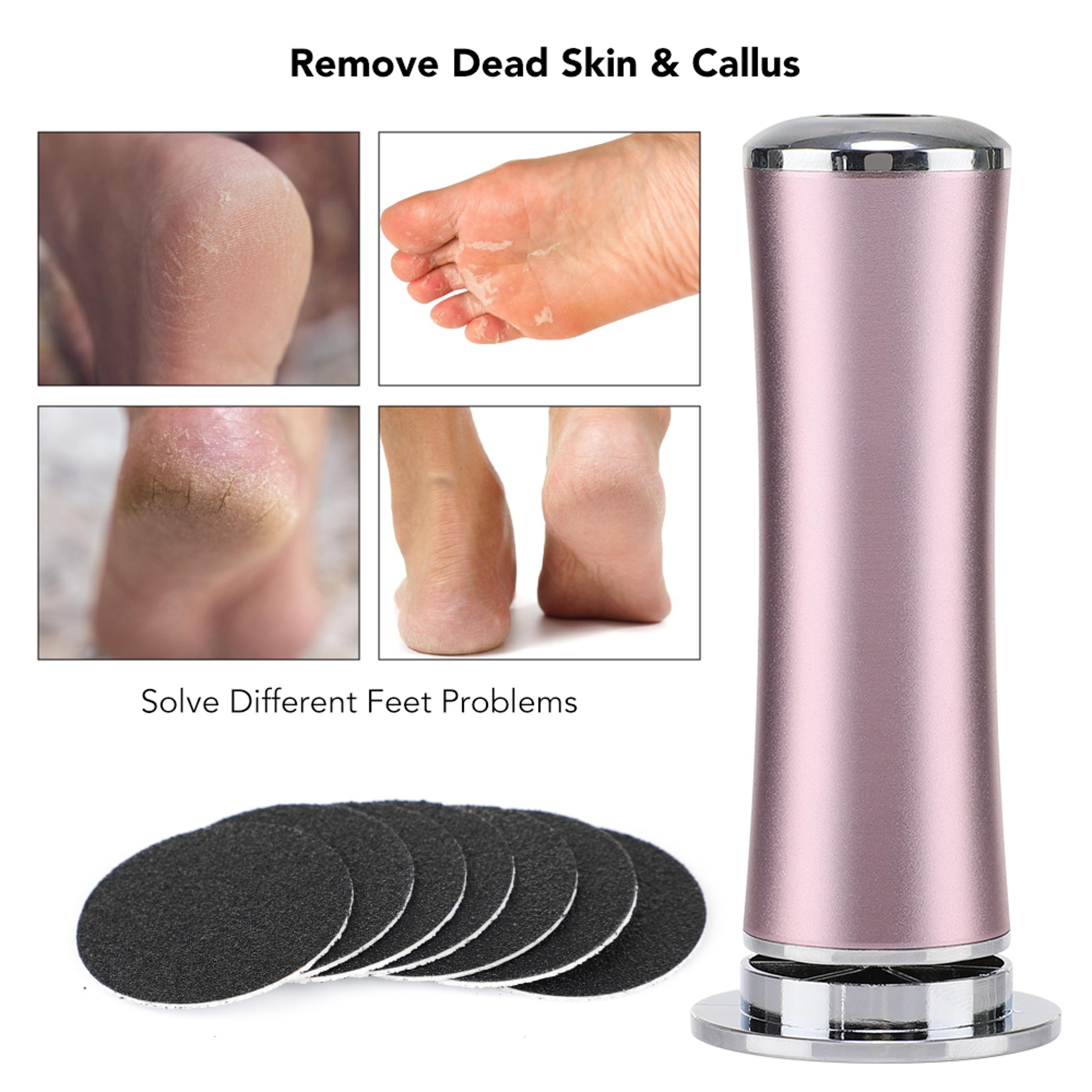 foot care electric callus remover, pedicure tool for heels, electronic foot grinder with sandpaper replacement