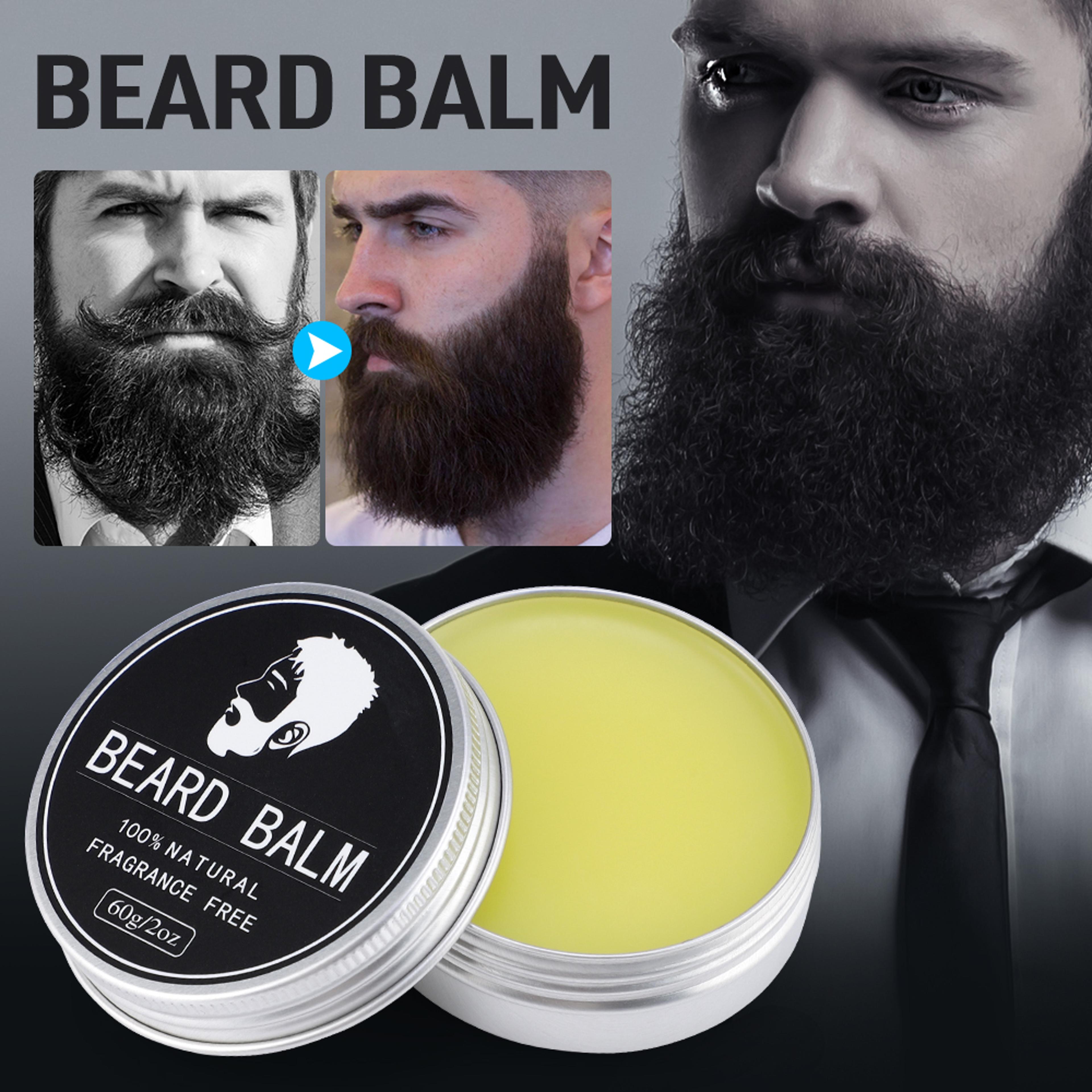 beard care wax for men, moisturizing mustache cream, facial hair thicking balm