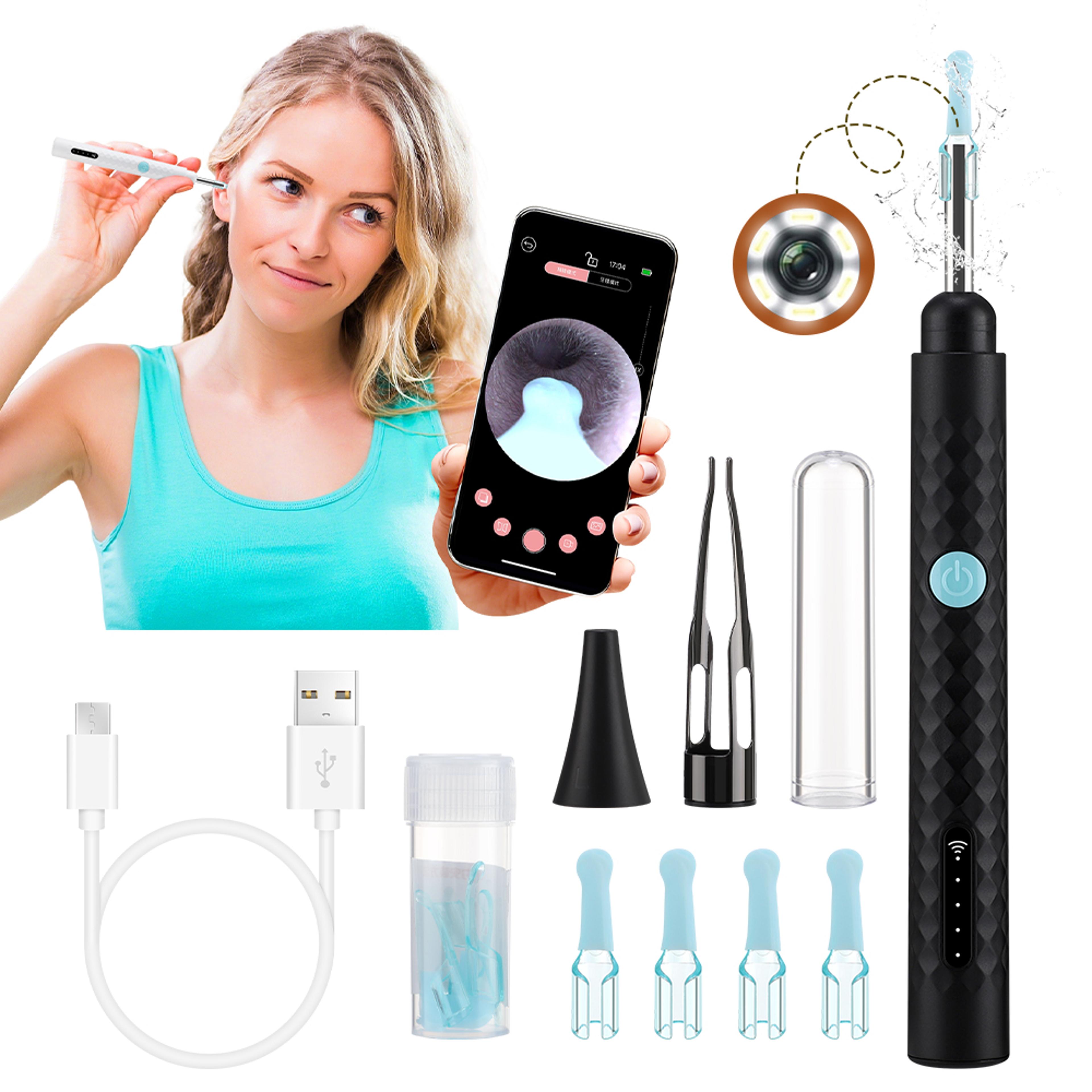 ultra thin 3.5mm visual wireless otoscope hd ear scope with ear wax cleaning tools