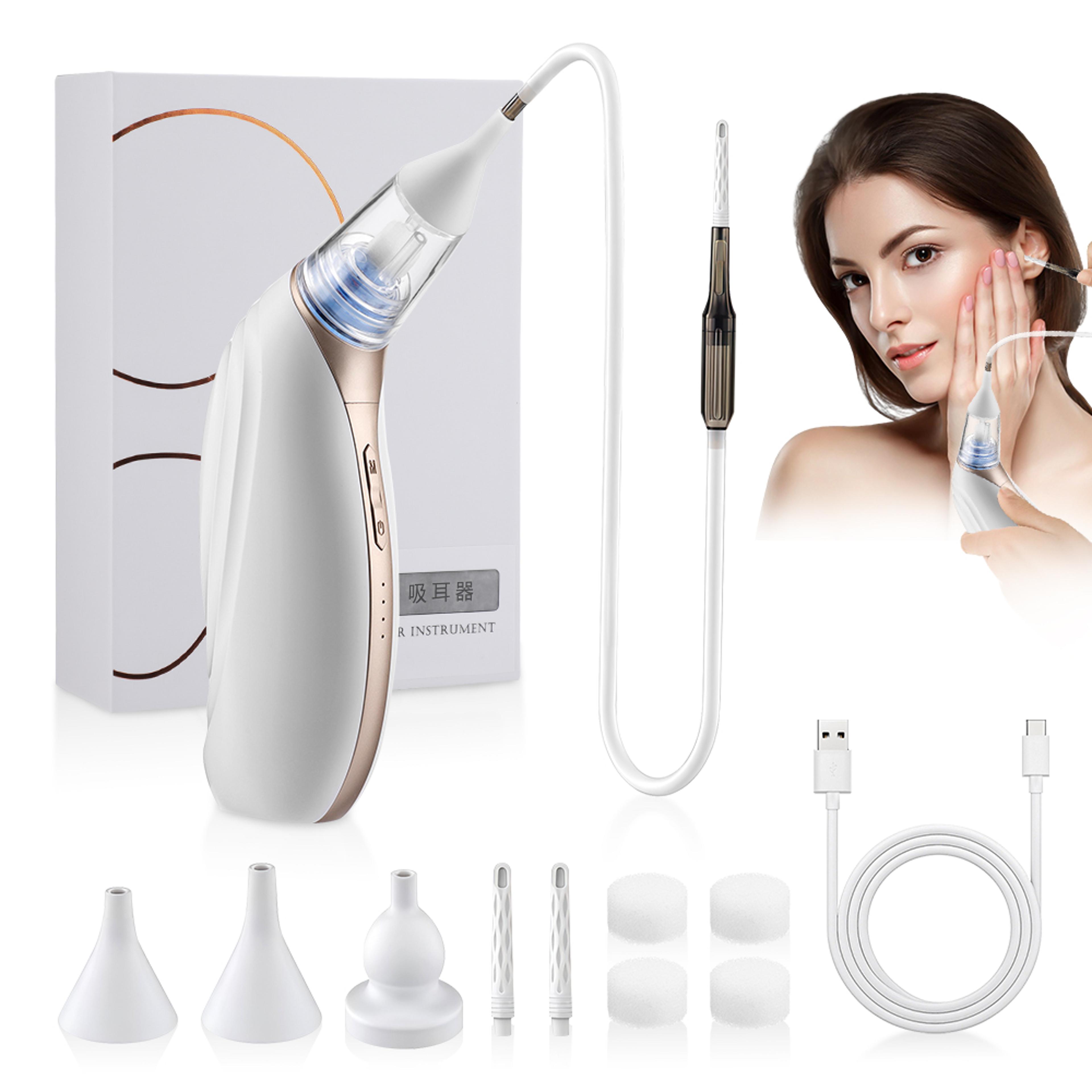 strong vacuum suction earwax nasal aspirator, 2 in 1 electric ear wax remover, ear cleaner